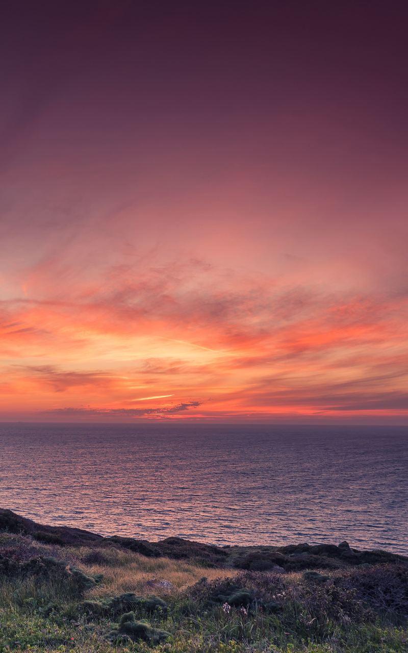 Orange Sky Sunset At Beach Nexus Samsung Galaxy Tab 10