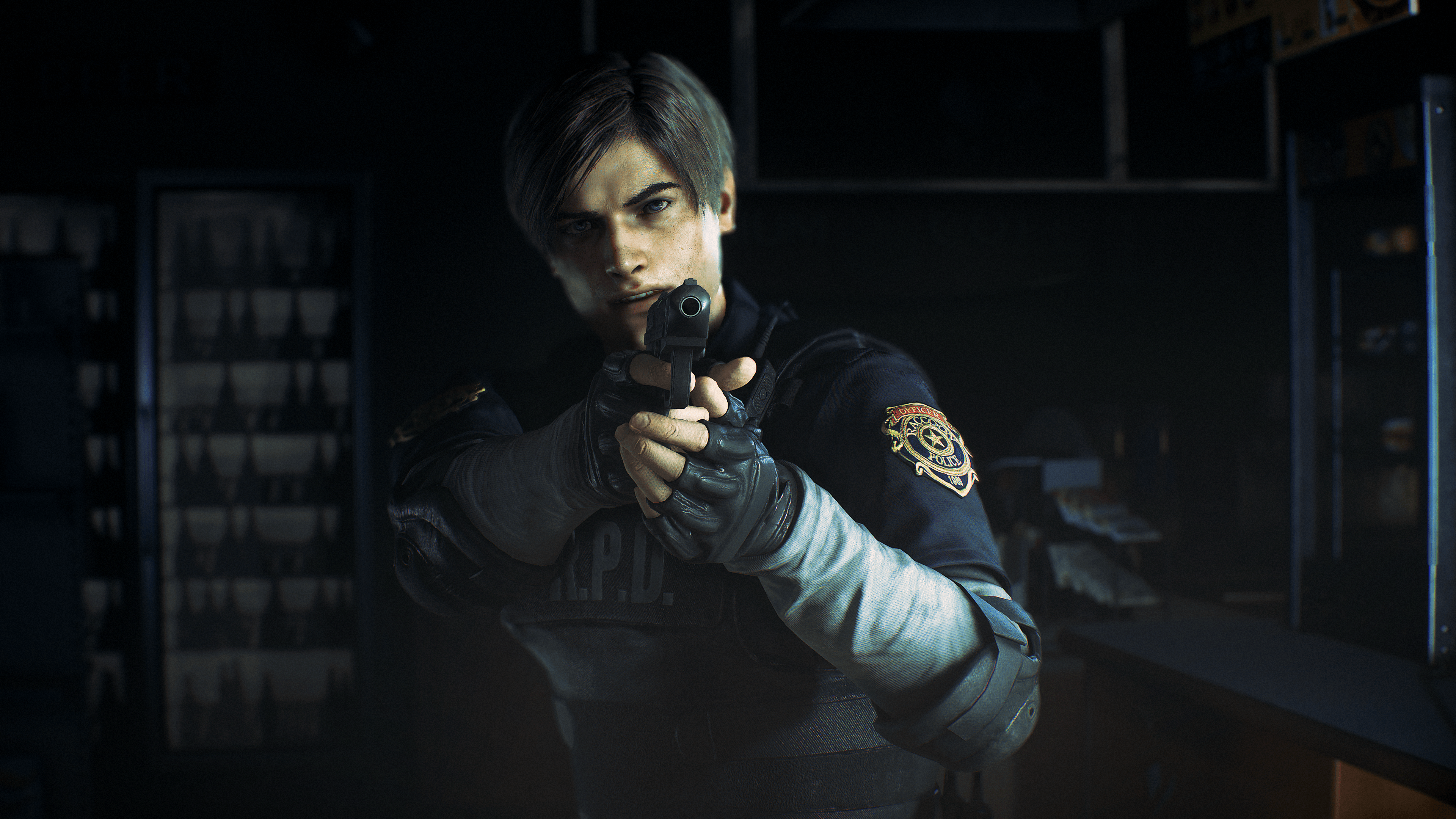 Resident Evil 2 (2019) Leon S. Kennedy 4k Ultra HD Wallpaper