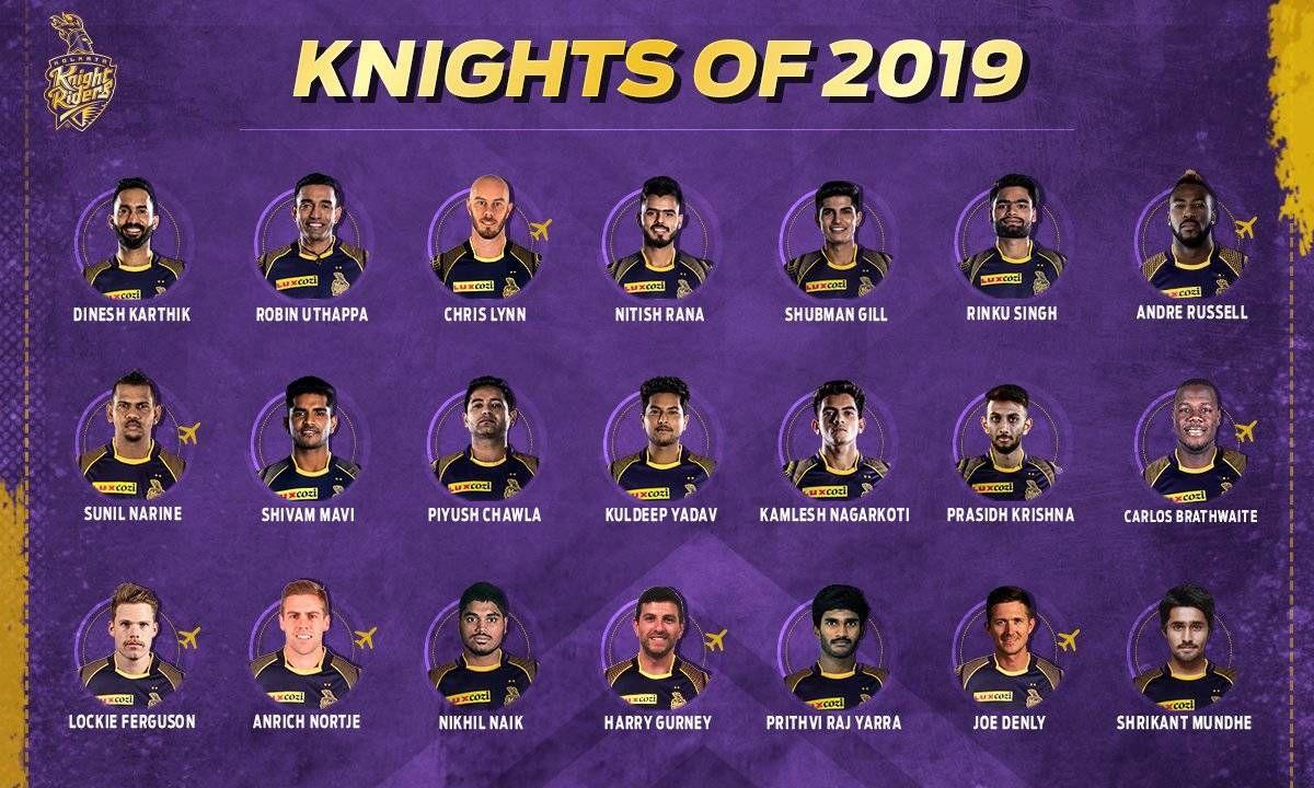 KKR 2019 Team Squad: பலம் சேர்ப்பாரா