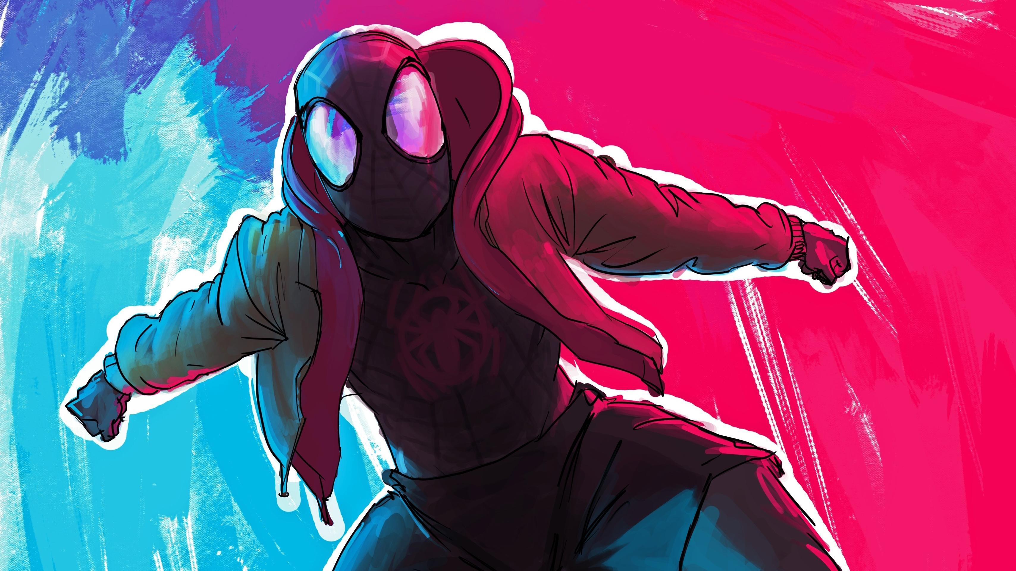 Spiderman Miles Morales Arts 4k 2019, HD Superheroes, 4k Wallpapers
