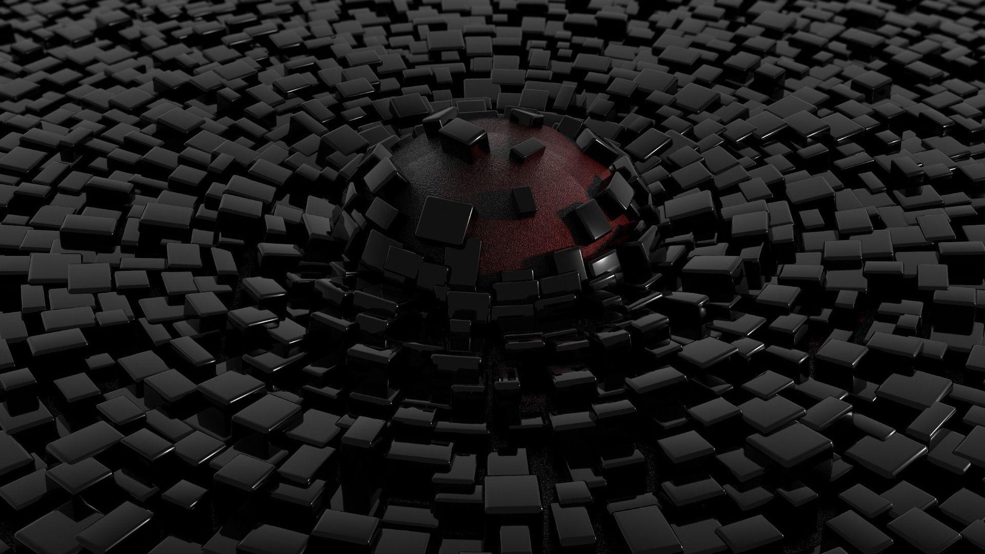 Disintegration. Black HD Wallpaperd cube wallpaper, Black