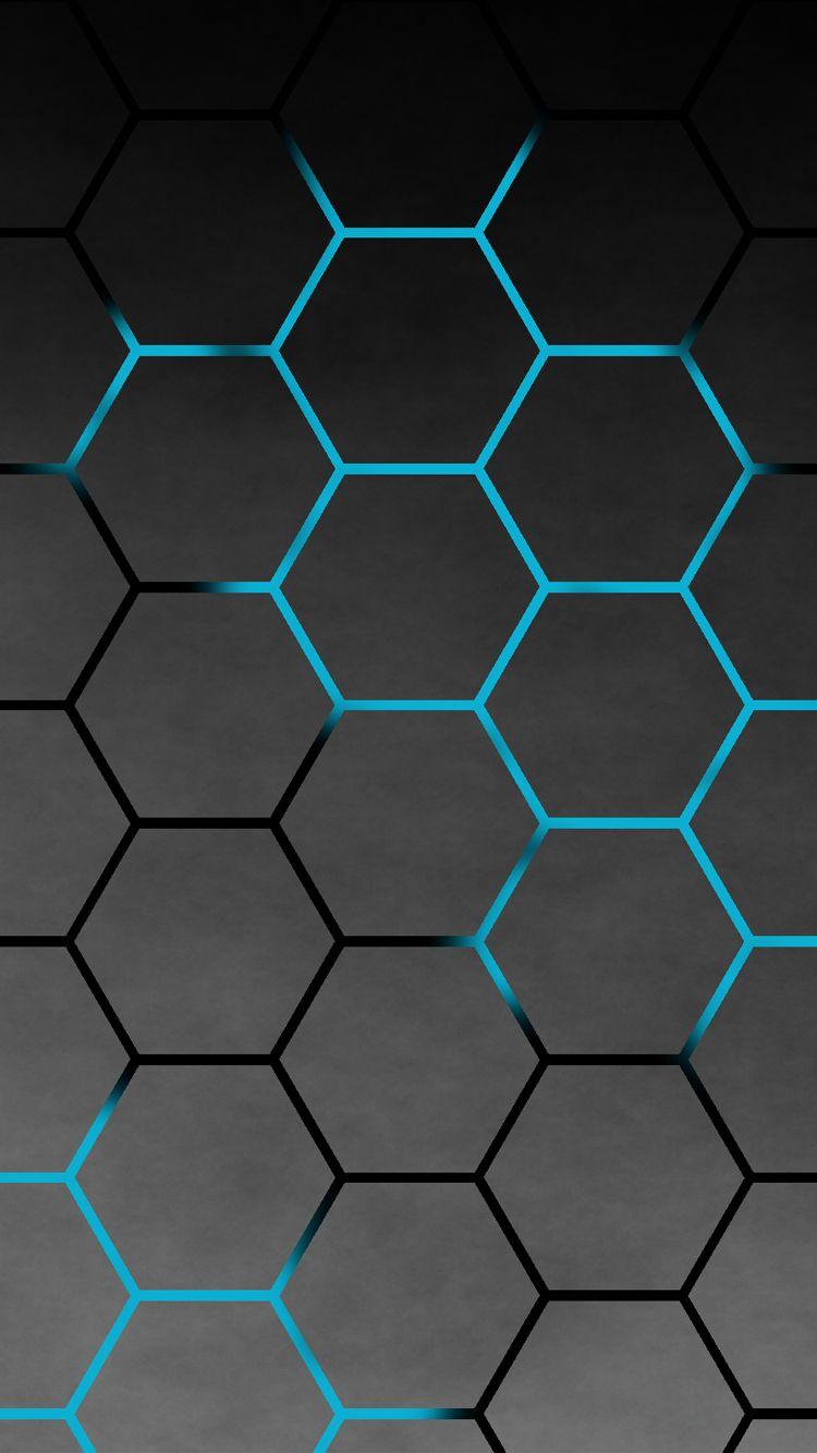 Black Hexagon or Honeycomb Pattern for iPhone 7 Background. HD