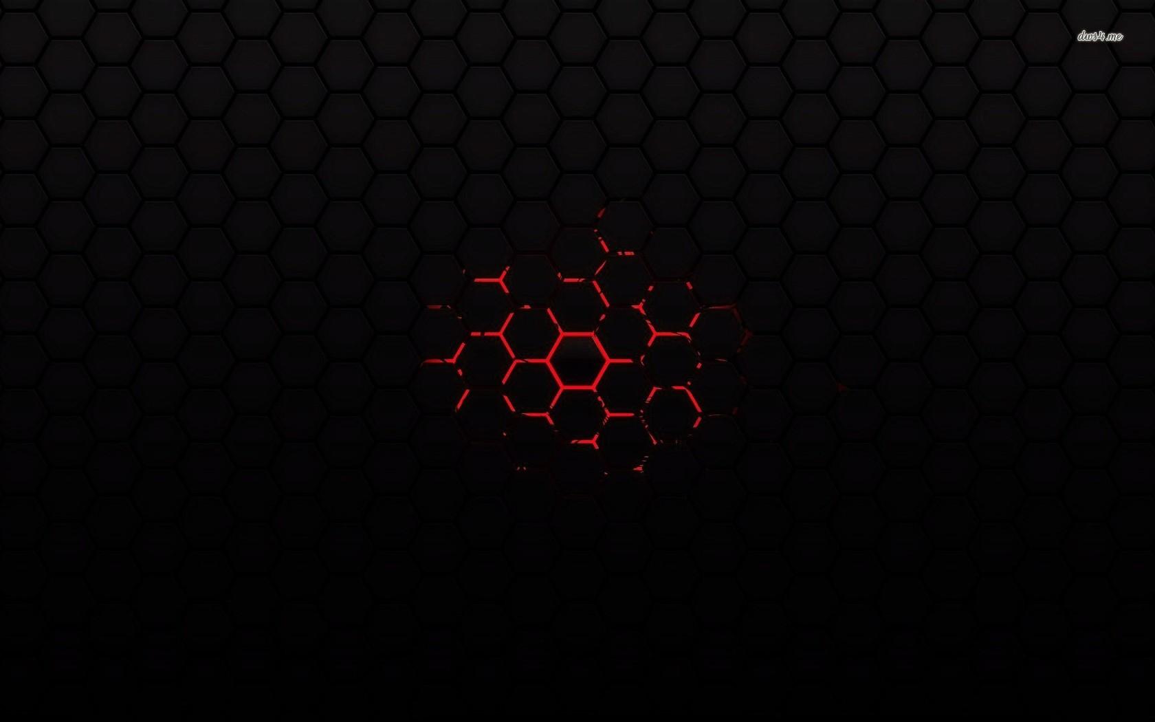 Red on black honeycomb pattern wallpaper wallpaper