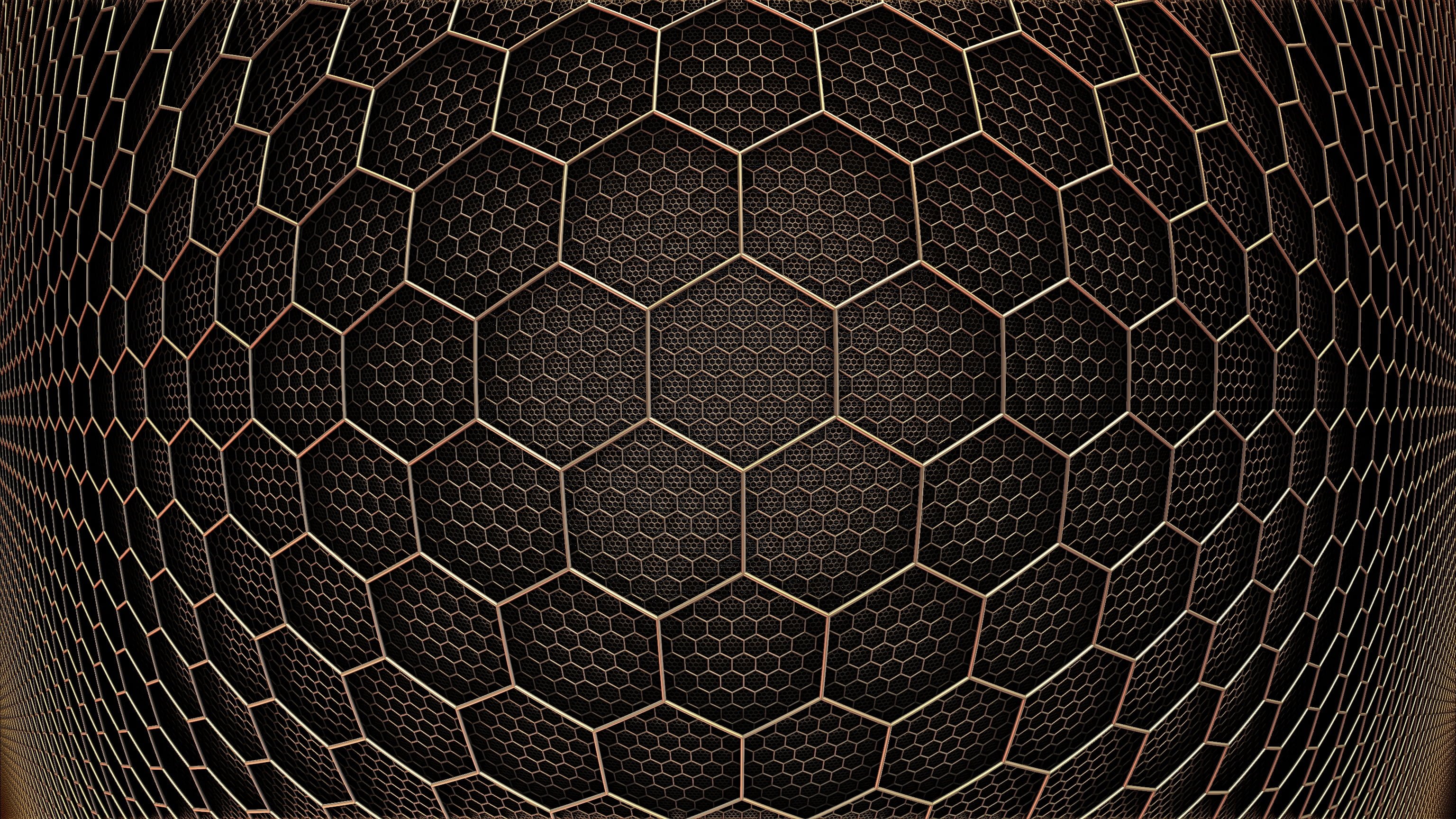 HD wallpaper: abstract, 3D, hexagon, pattern, geometric shape, no