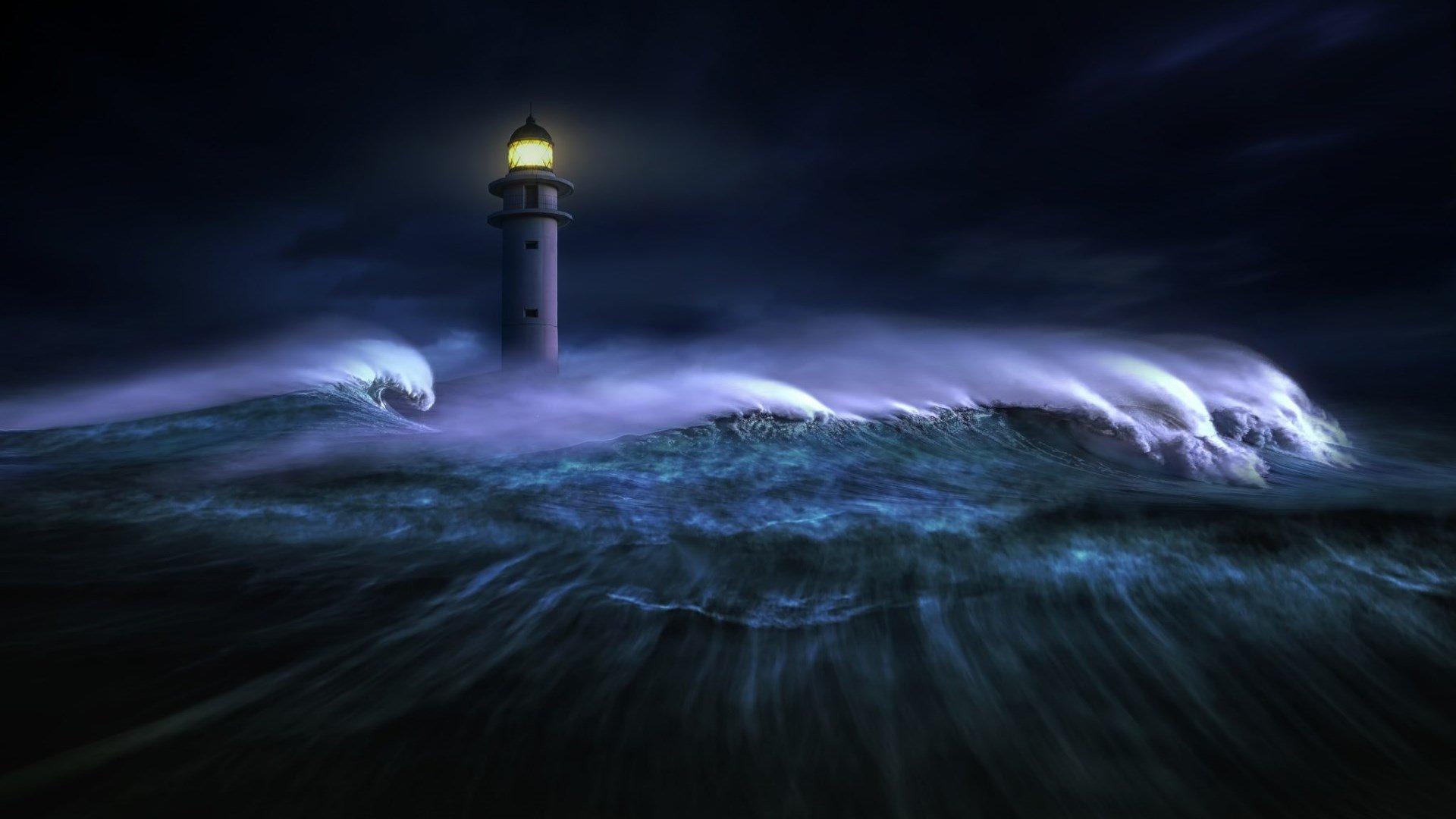 Nikos Bantouvakis, 500px, Night, Sea, Storm, Dark, Nature, Digital