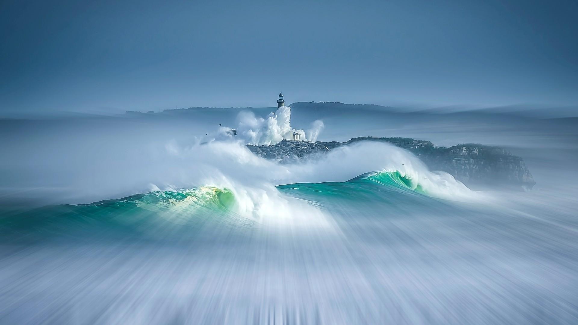 Oceans: Nature Lighthouses Ocean Stormy Waves Storms Sea Lighthouse