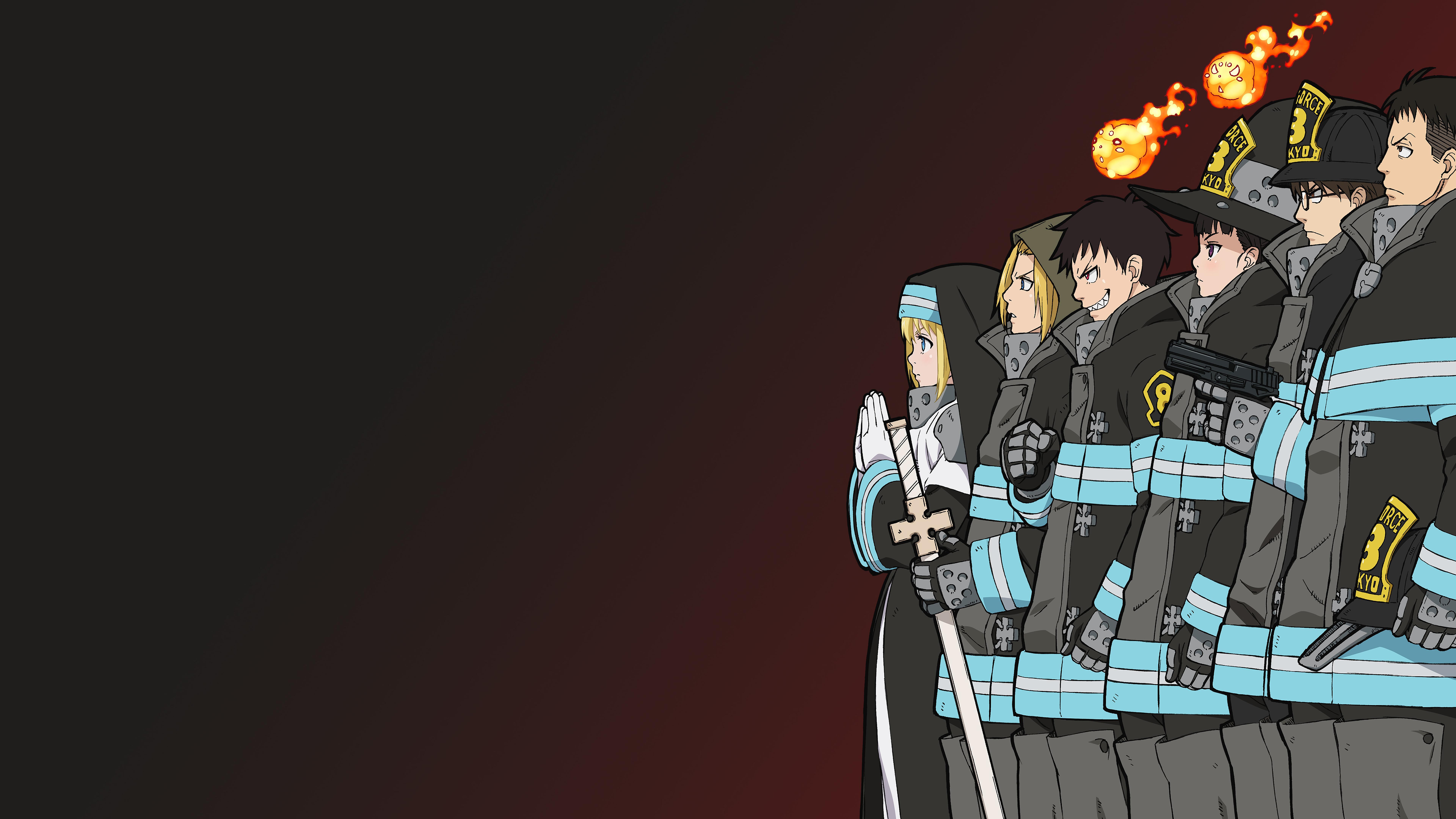 Fire Force Special Fire Force Company 8 Characters 8K