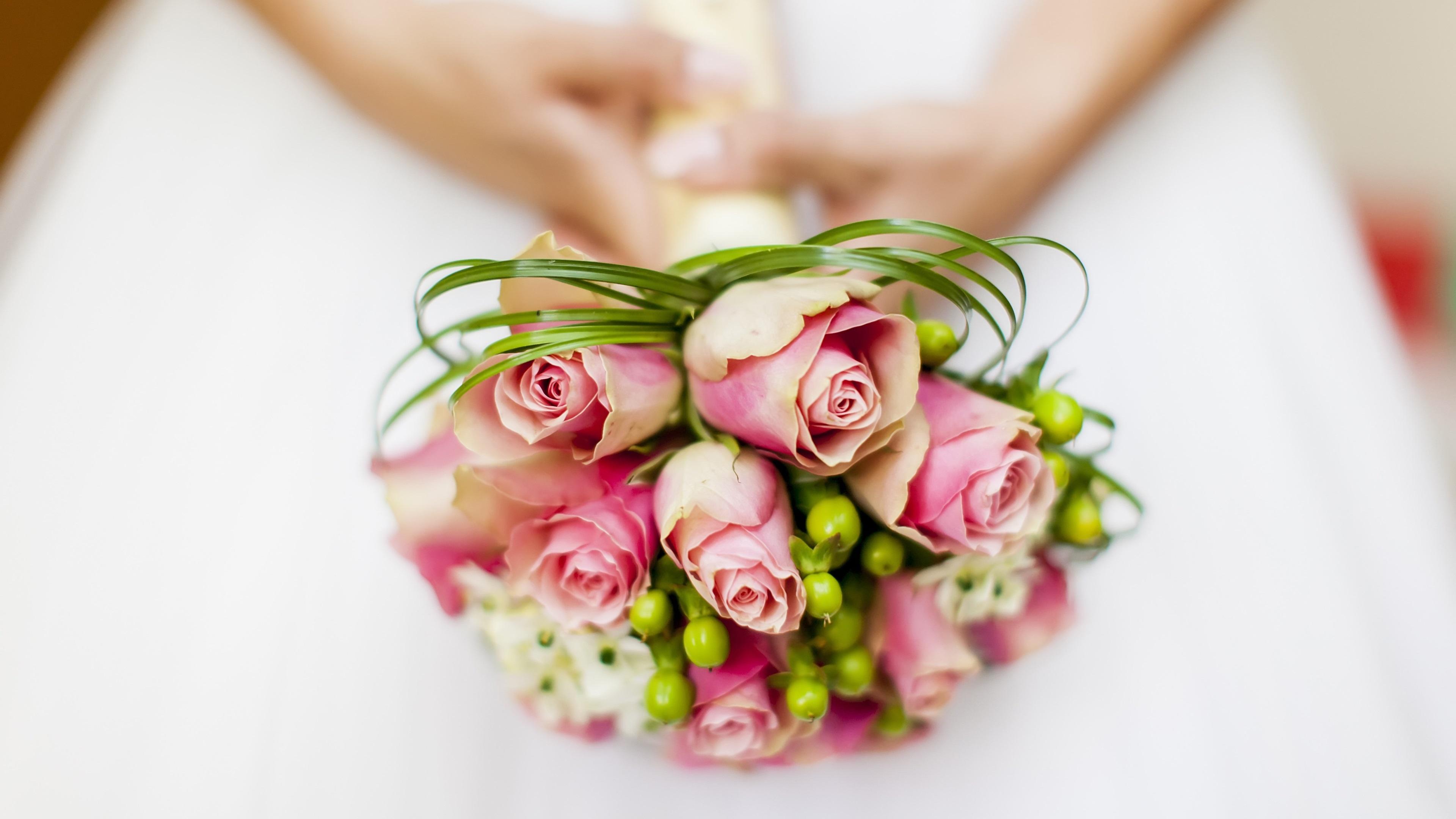 3840x2160 wedding bouquet 4k wallpaper HD background