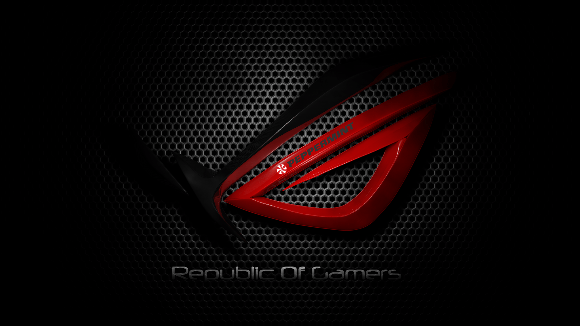 EB's New peppermint Asus ROG Wallpaper dark in 1920x1080