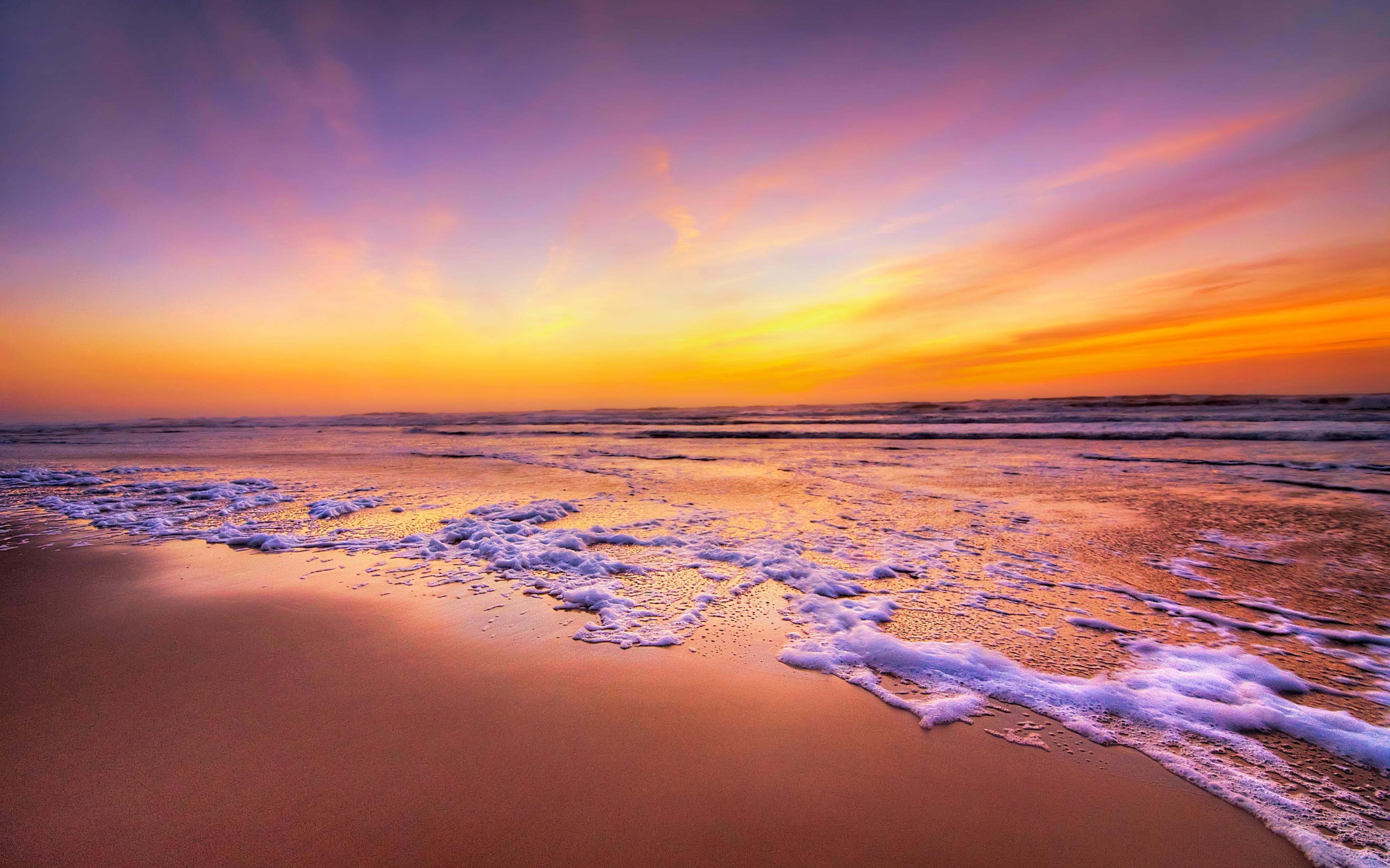 Golden Sunset, California Beach widescreen wallpaper. Wide
