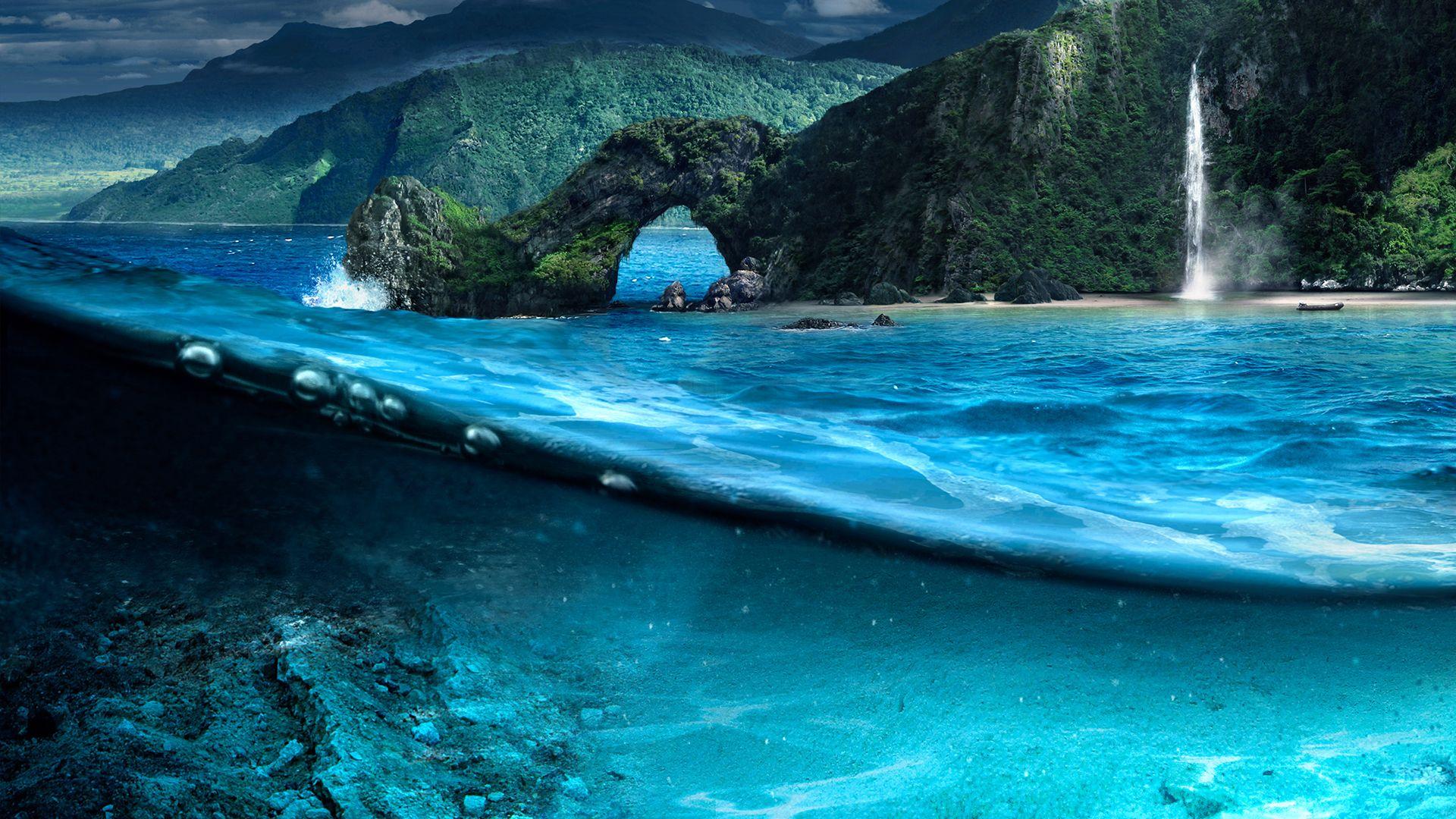 underwater waterfalls of mauritius