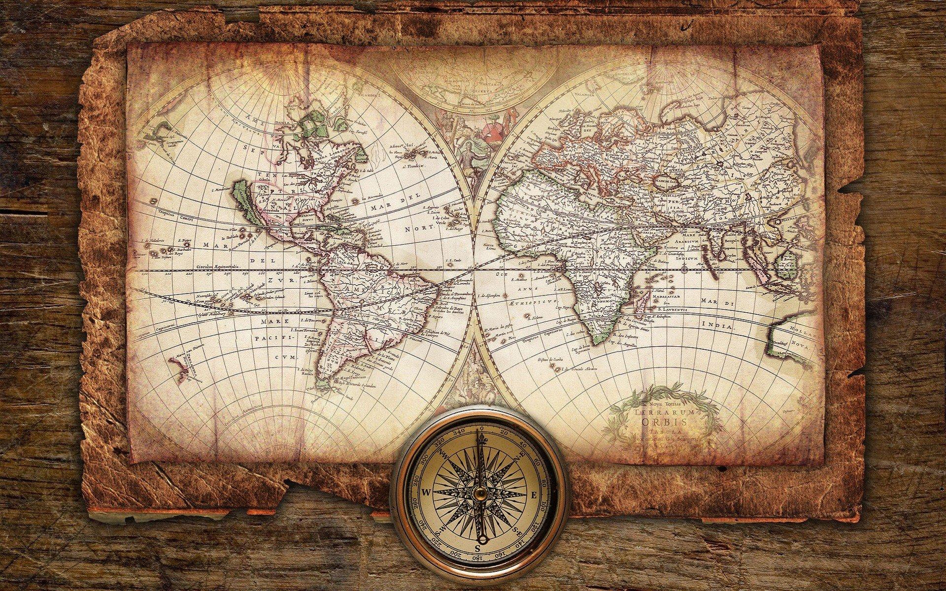 Antique Map Compass Background 1920x1200 download amazing background