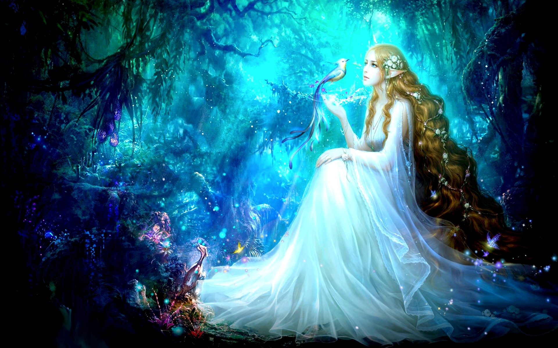 Forest Fantasy Elf HD Wallpaper