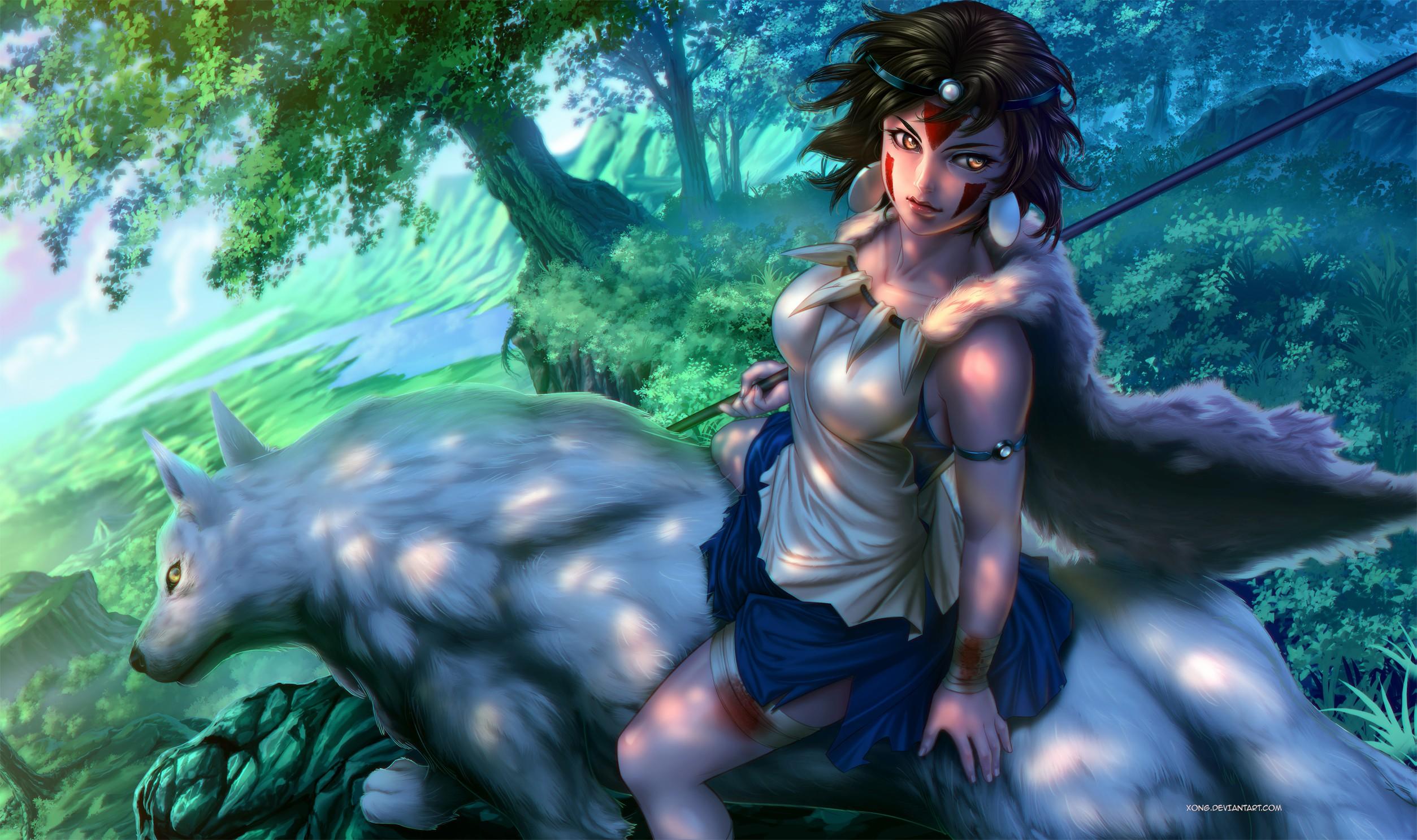 #anime, #Princess Mononoke, #anime girls, #fantasy art
