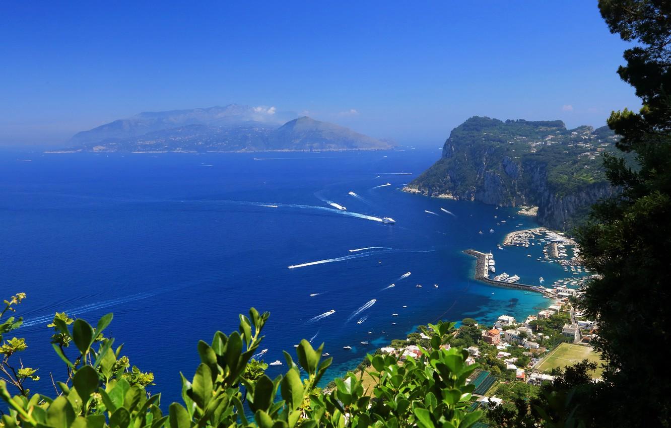 Wallpaper sea, the city, island, Marina, Italy, Amalfi, Island, Capri image for desktop, section город