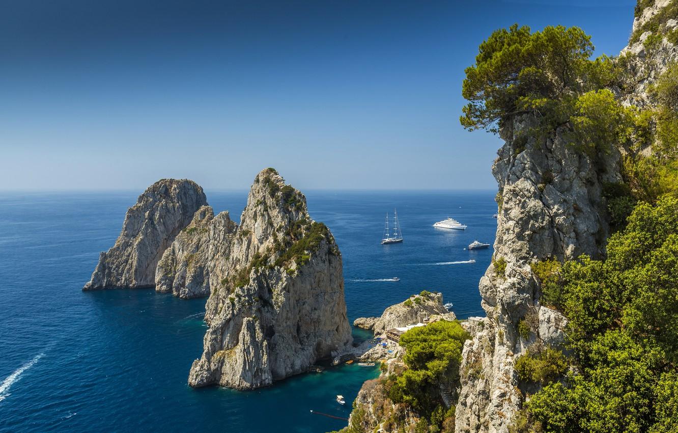 Wallpaper Nature, Sea, Rock, Italy, Capri image for desktop