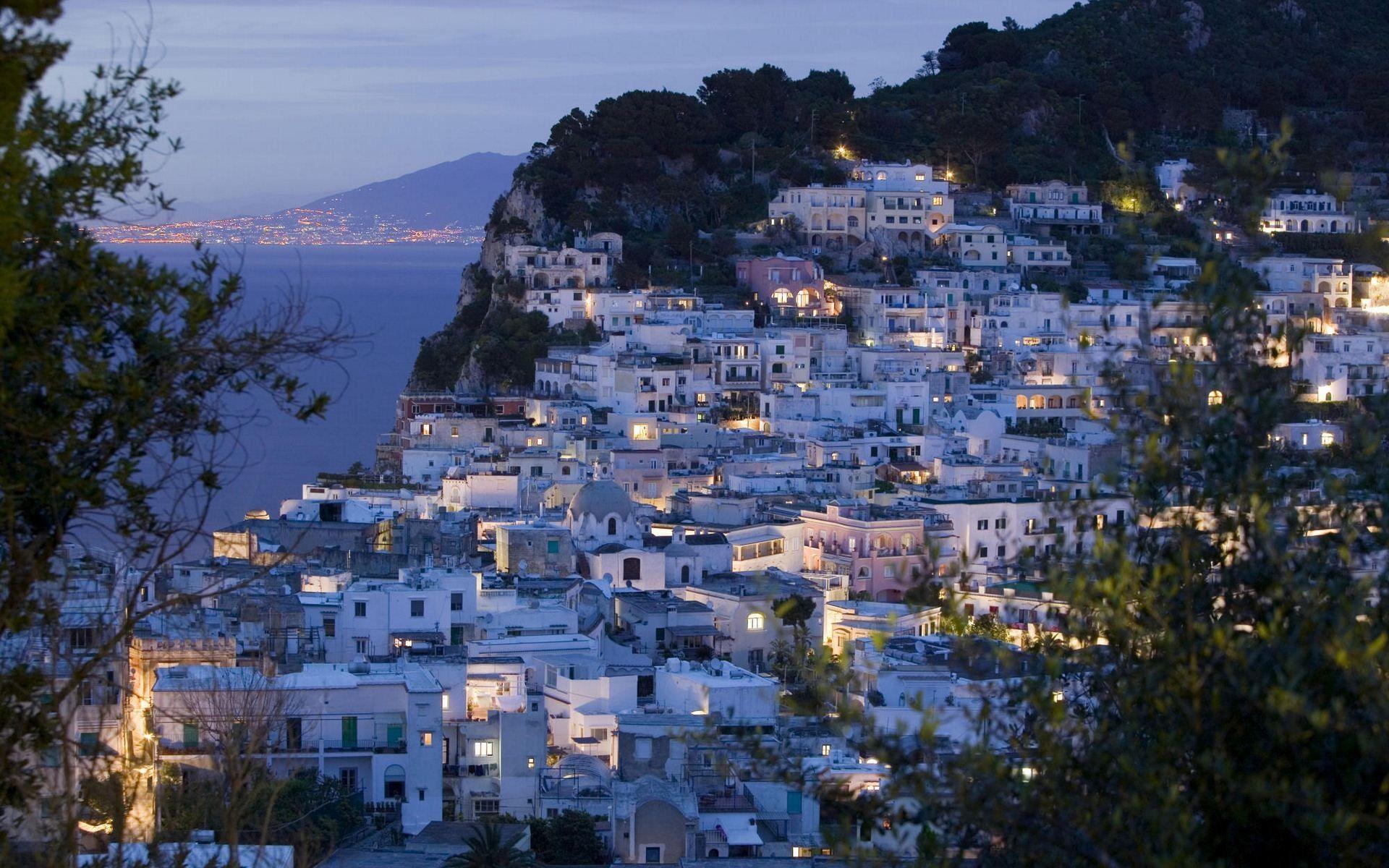 Capri Town, Bay of Naples HD Wallpaper. Travel HD