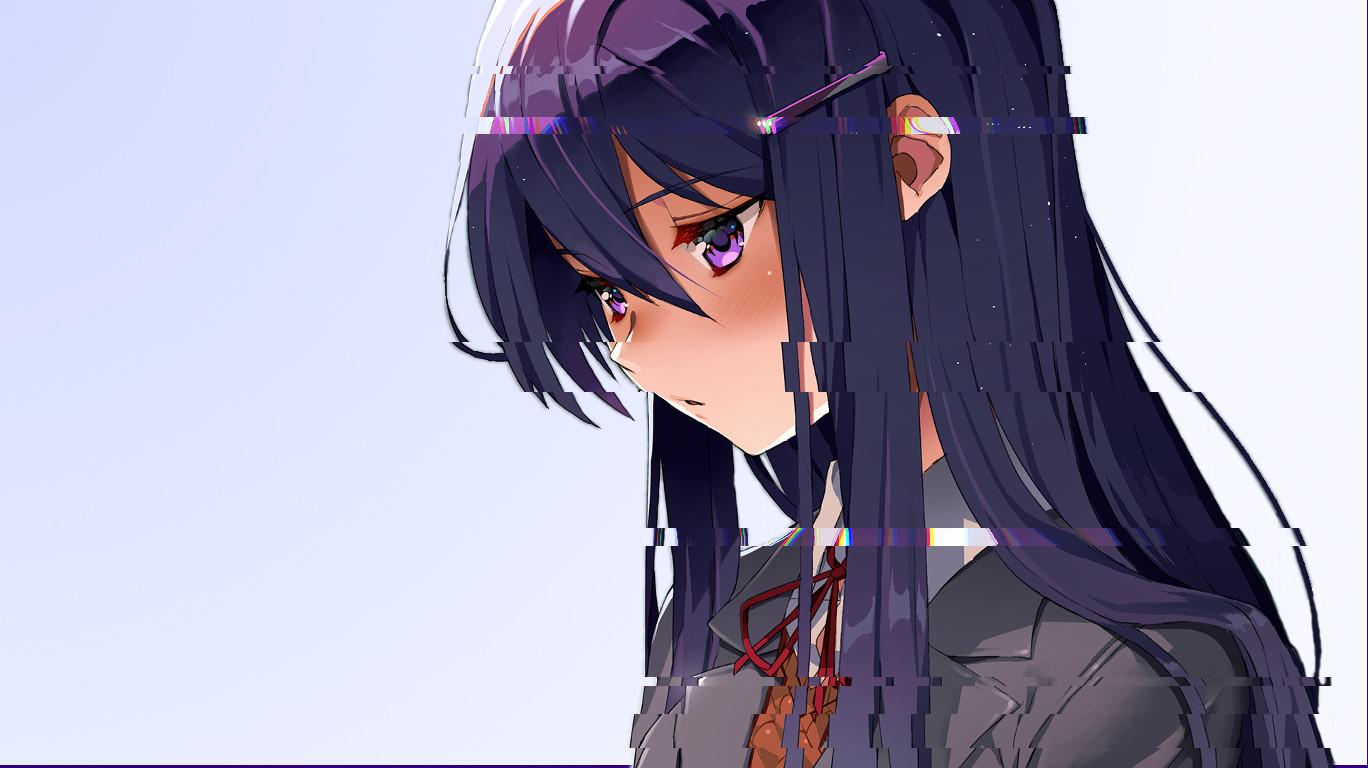 Читай доки. Юри DDLC. DDLC Yuri обои. Doki Doki Literature Club Yuri. Юри ДДЛК фон.