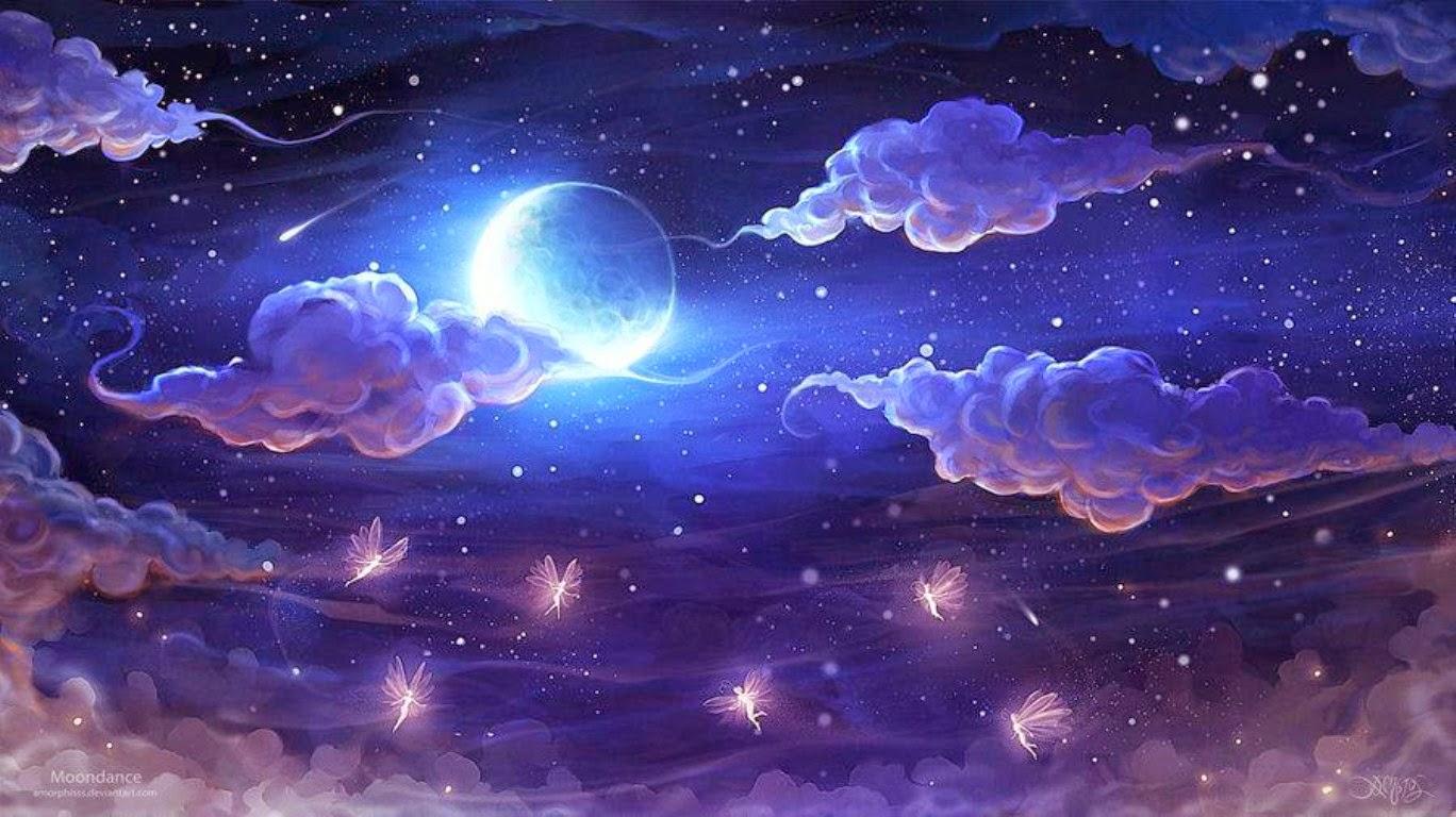 Fantasy Moon Wallpaper, 1368x768 px