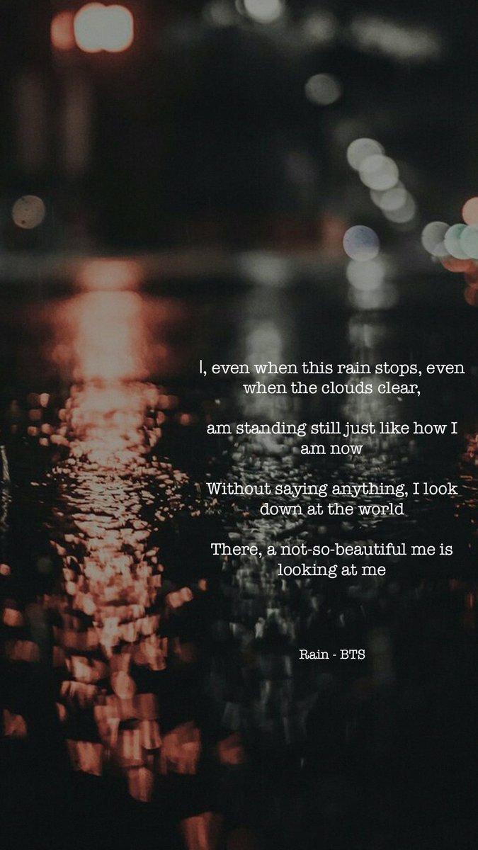 BTS Lyrics not so beautiful me Rain