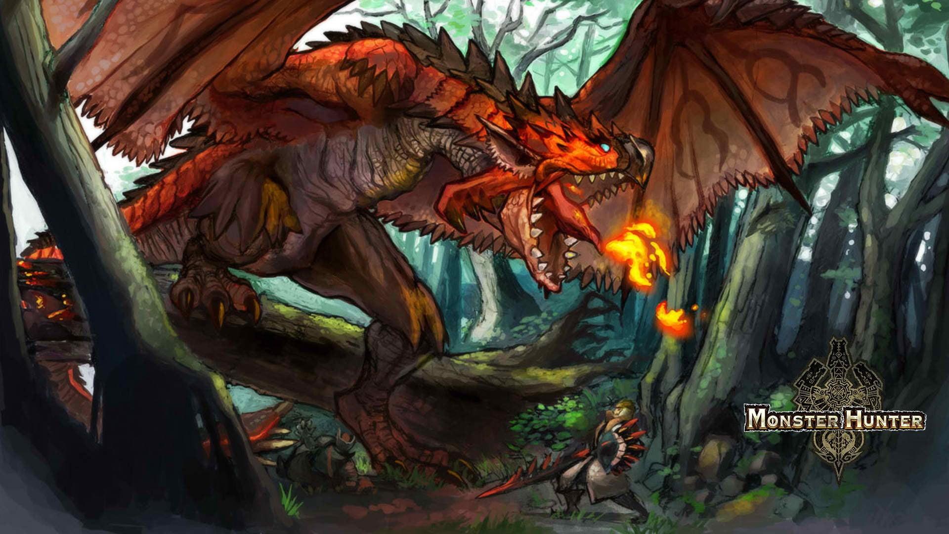 Monster Hunter digital wallpaper, Monster Hunter, Rathalos HD