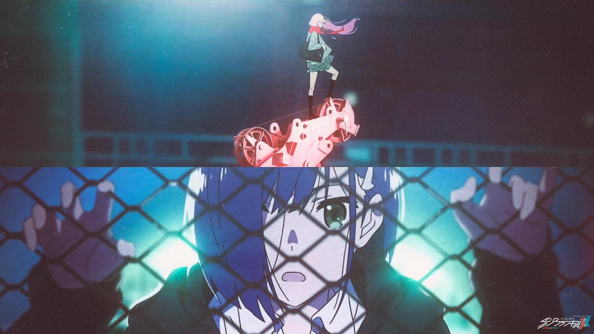 Black and white table lamp, darling in franxx, Darling in