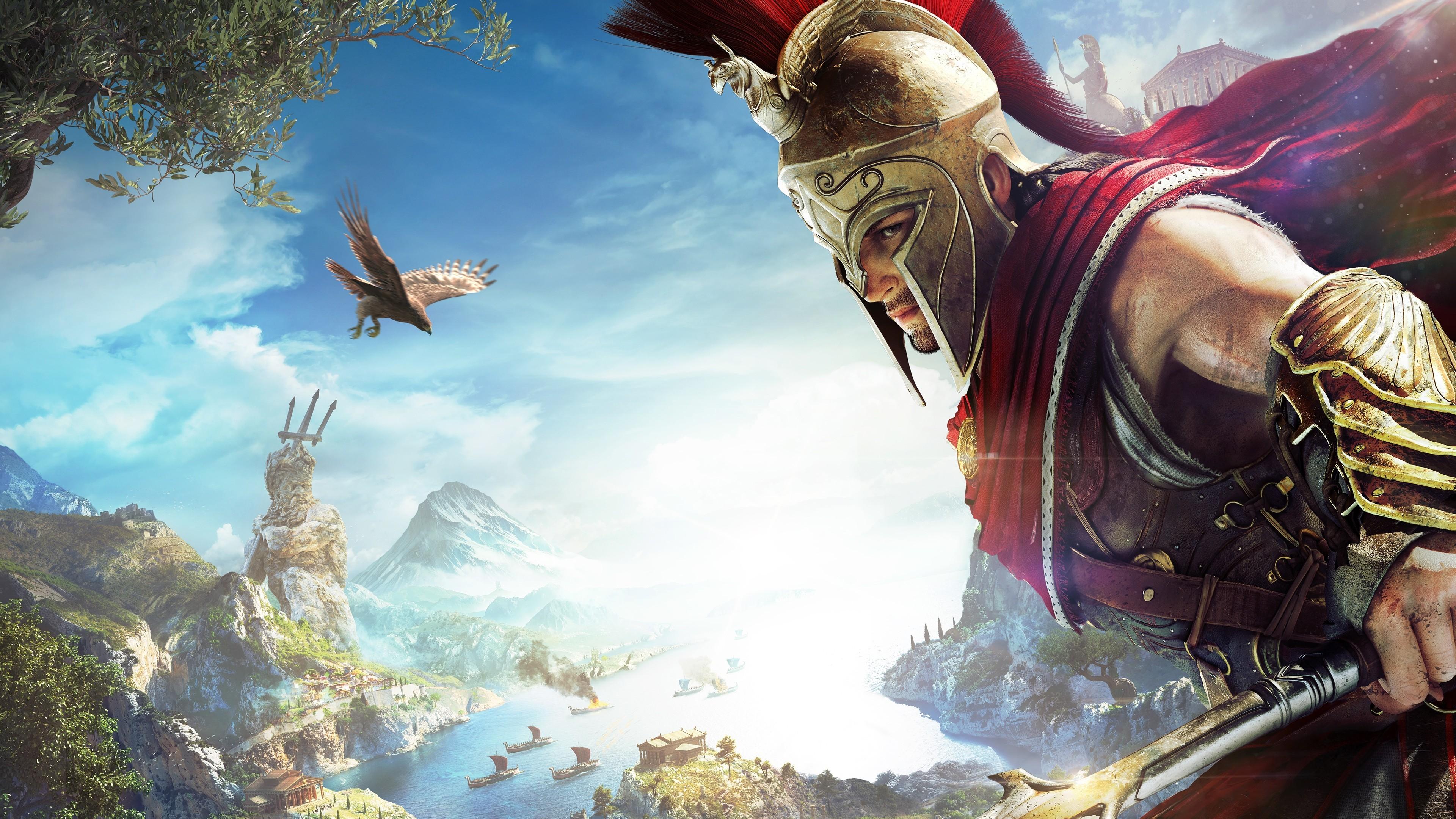 Download 3840x2160 Alexios, Assassin's Creed Odyssey, Clouds