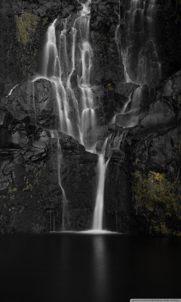 Waterfall, Azores island of Flores, Portugal ❤ 4K HD Desktop