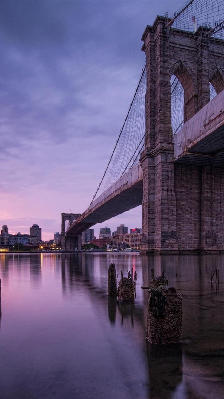 New York, USA, Brooklyn Bridge 750x1334 IPhone 8 7 6 6S Wallpaper