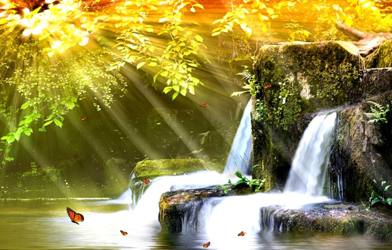 3D Animated Waterfall Wallpaper