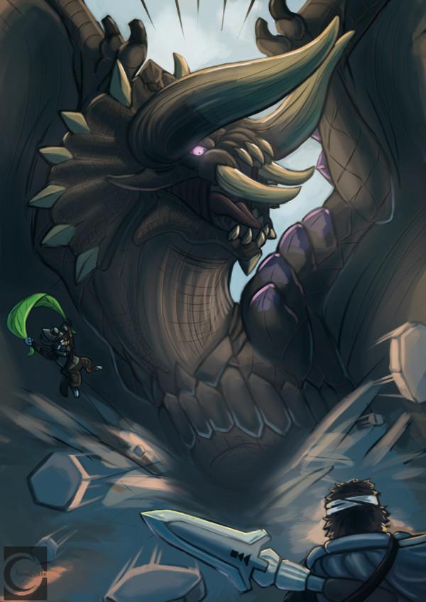 NVA: Monster Hunter World Fanart Black Diablos. Hunter World Black Diablos Wallpaper