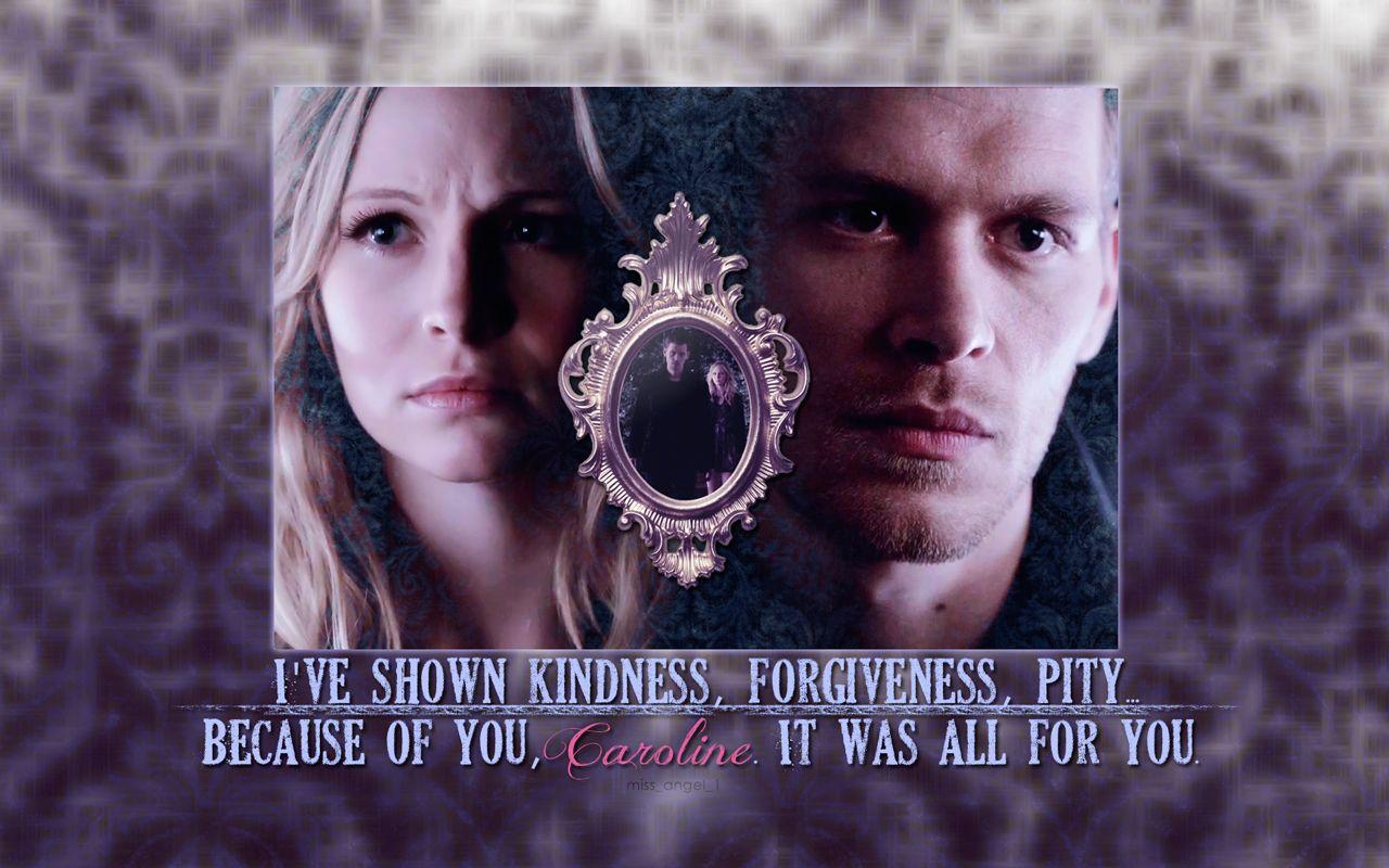 Klaus and Caroline. vampire diaries.<3. Klaus, caroline