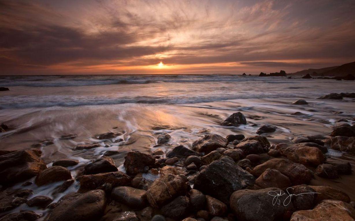 Oceans: Beach III Photography Sunlight Light Abstract Waves Sun