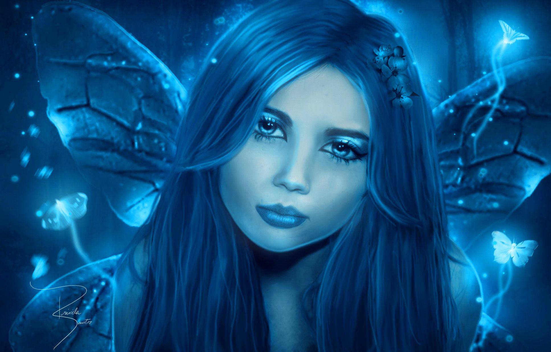 Raina, the fairy queen in TREVELYAN (WIP) Blue Butterfly Fairy
