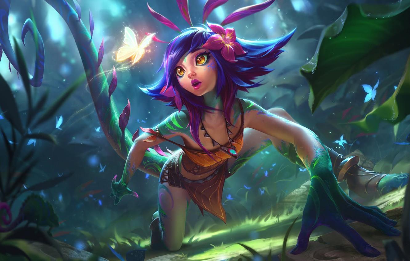 Wallpaper fantasy, game, nature, fairy, butterfly, League of Legends