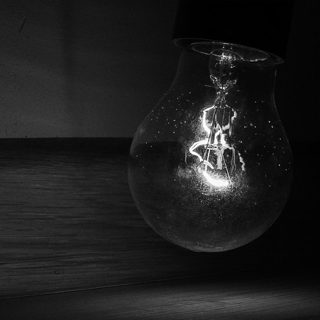 Light Night Lamp City Silent Dark Bw Wallpaper