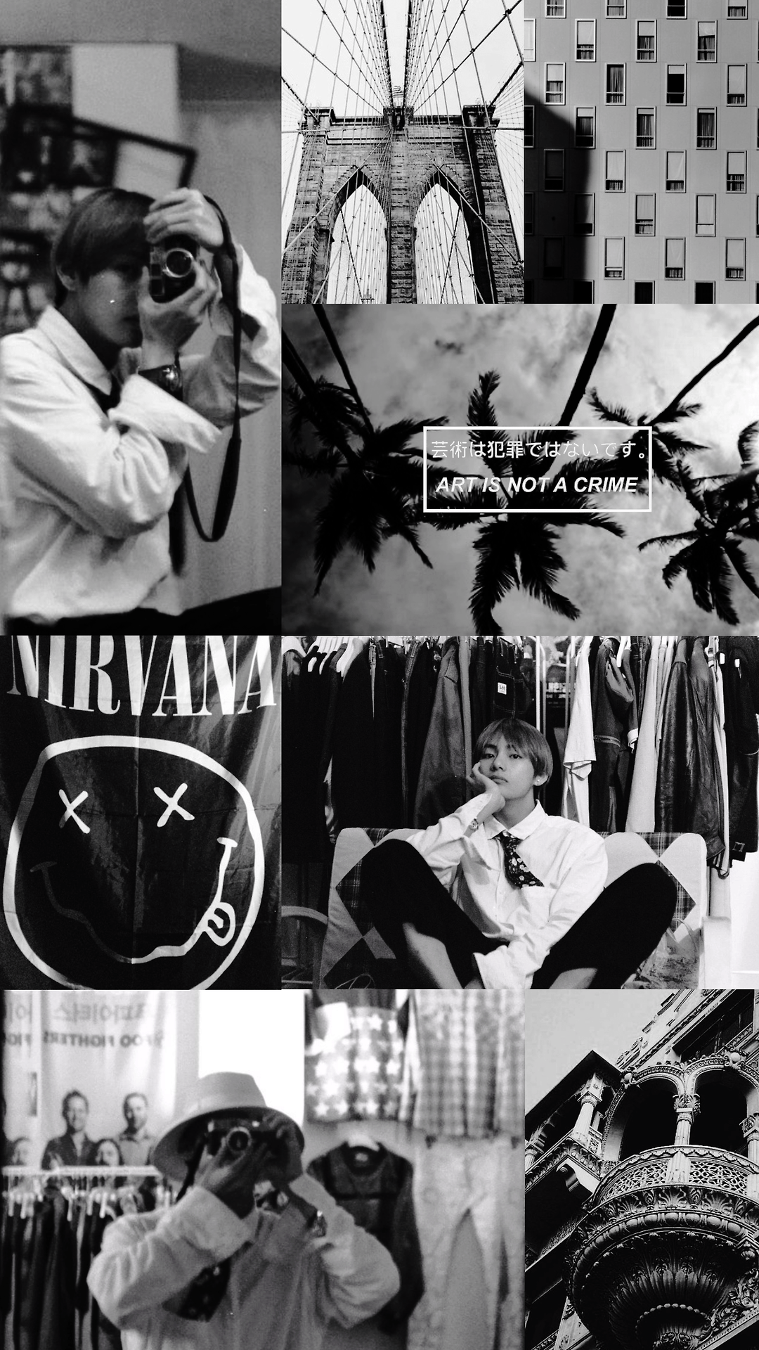  BTS  Black And White Aesthetic  Wallpapers  Wallpaper  Cave