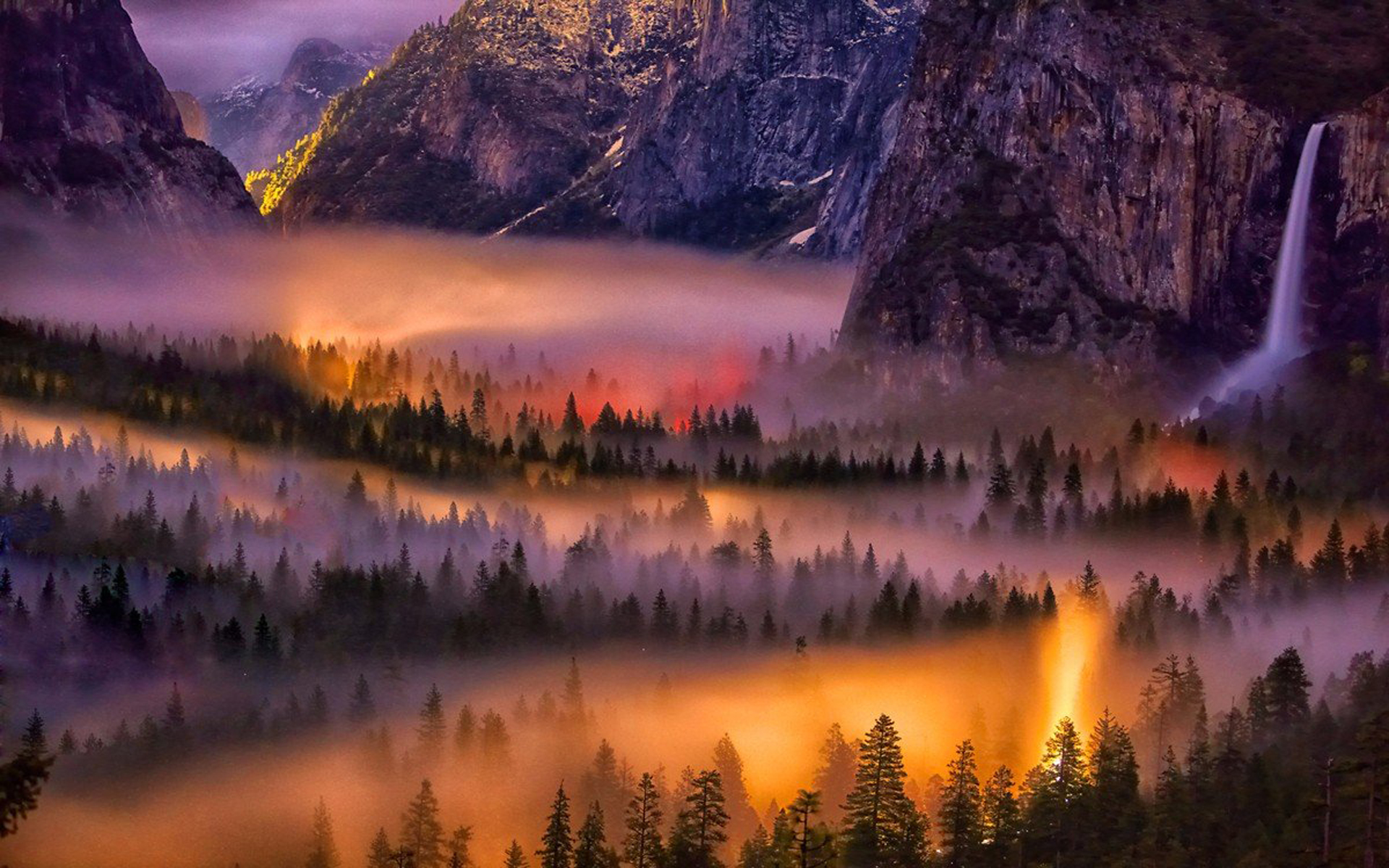 Best Photo In Photohop Fire Yosemite National Park Yosemite Valley