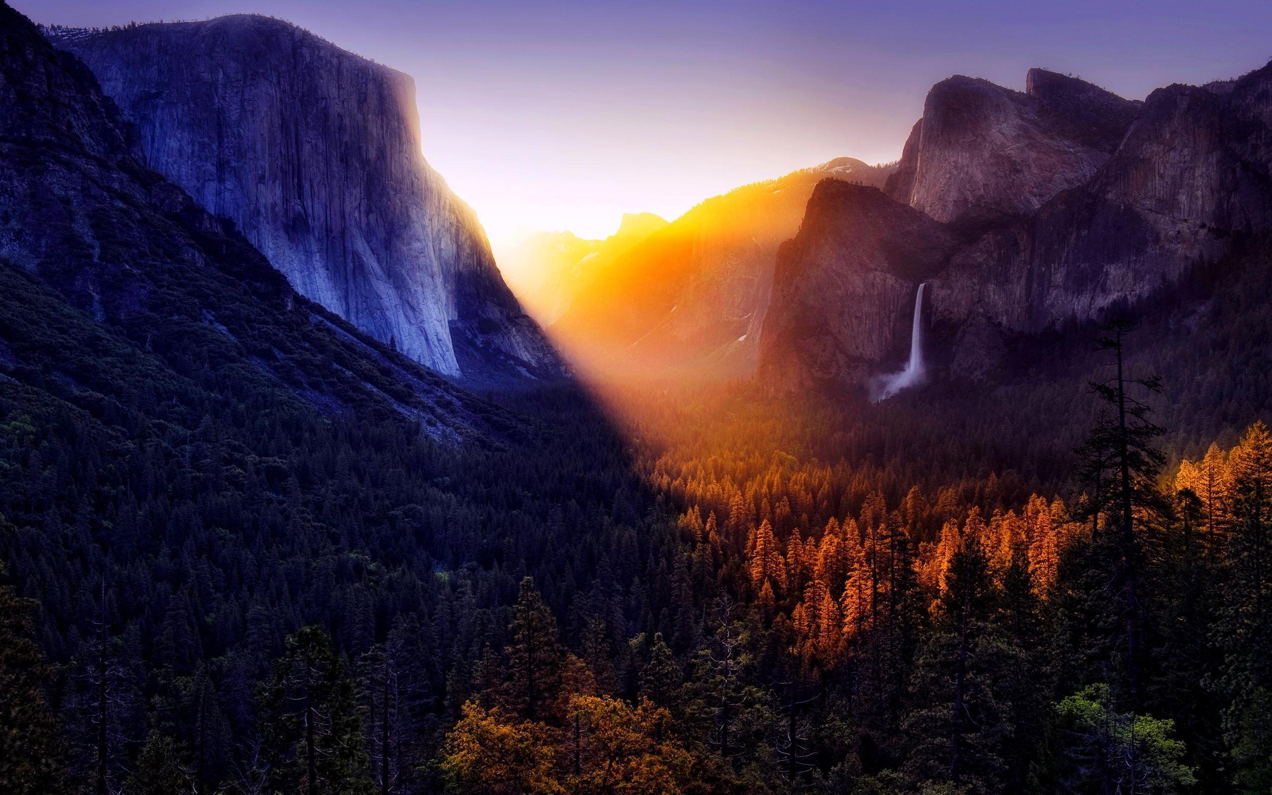 Yosemite Night Time Wallpaper