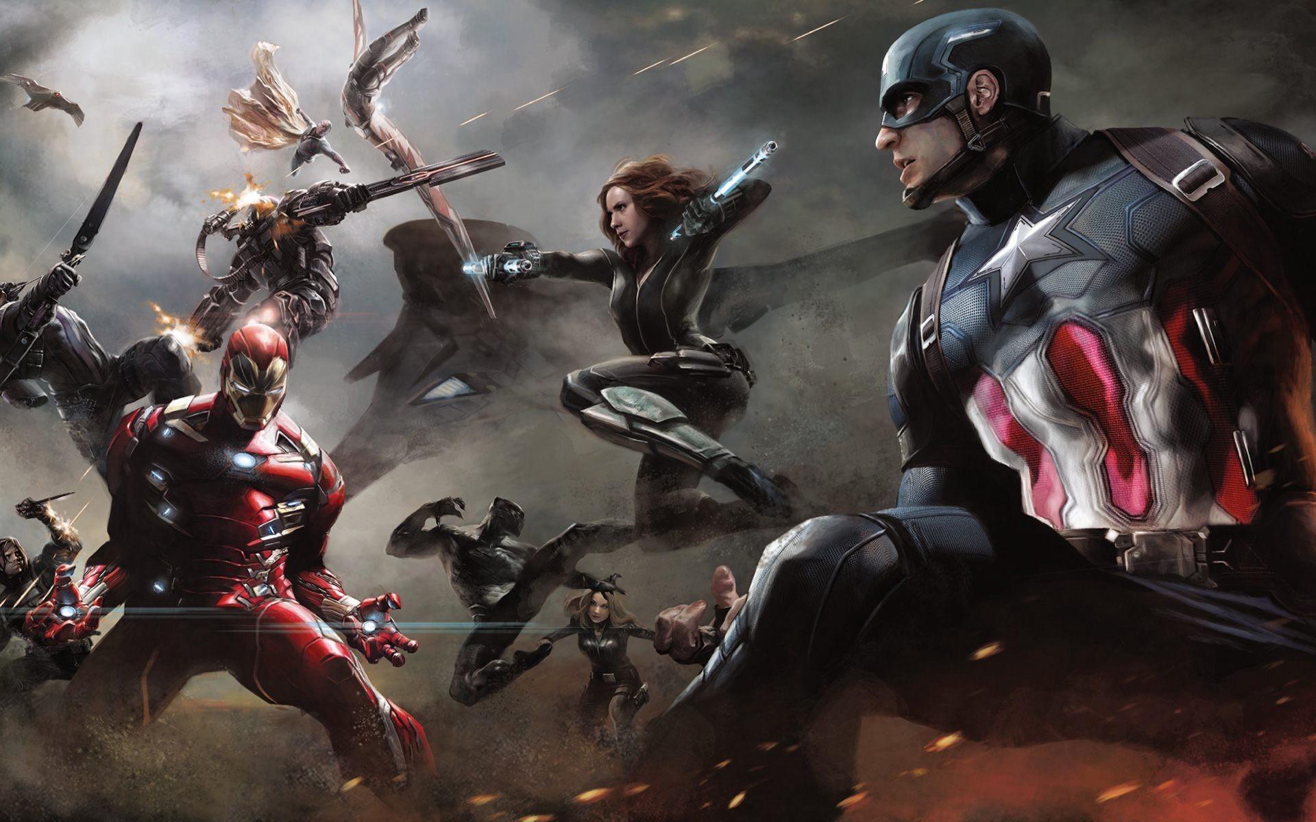 The Fight Begins Between Captain America and Iron Man HD Wallpaper