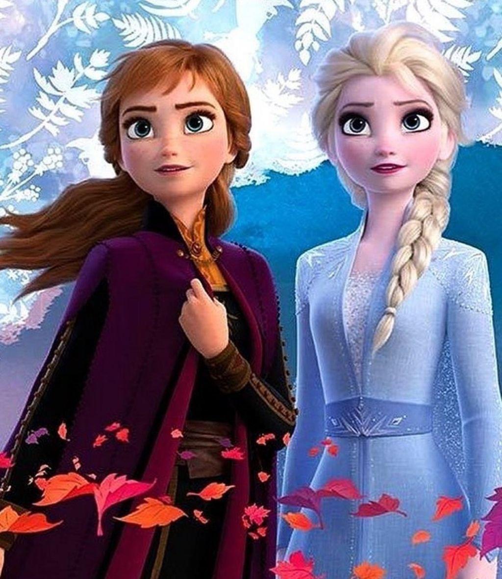 Colorful Anna and Elsa Wallpaper for Kids Room  lifencolors