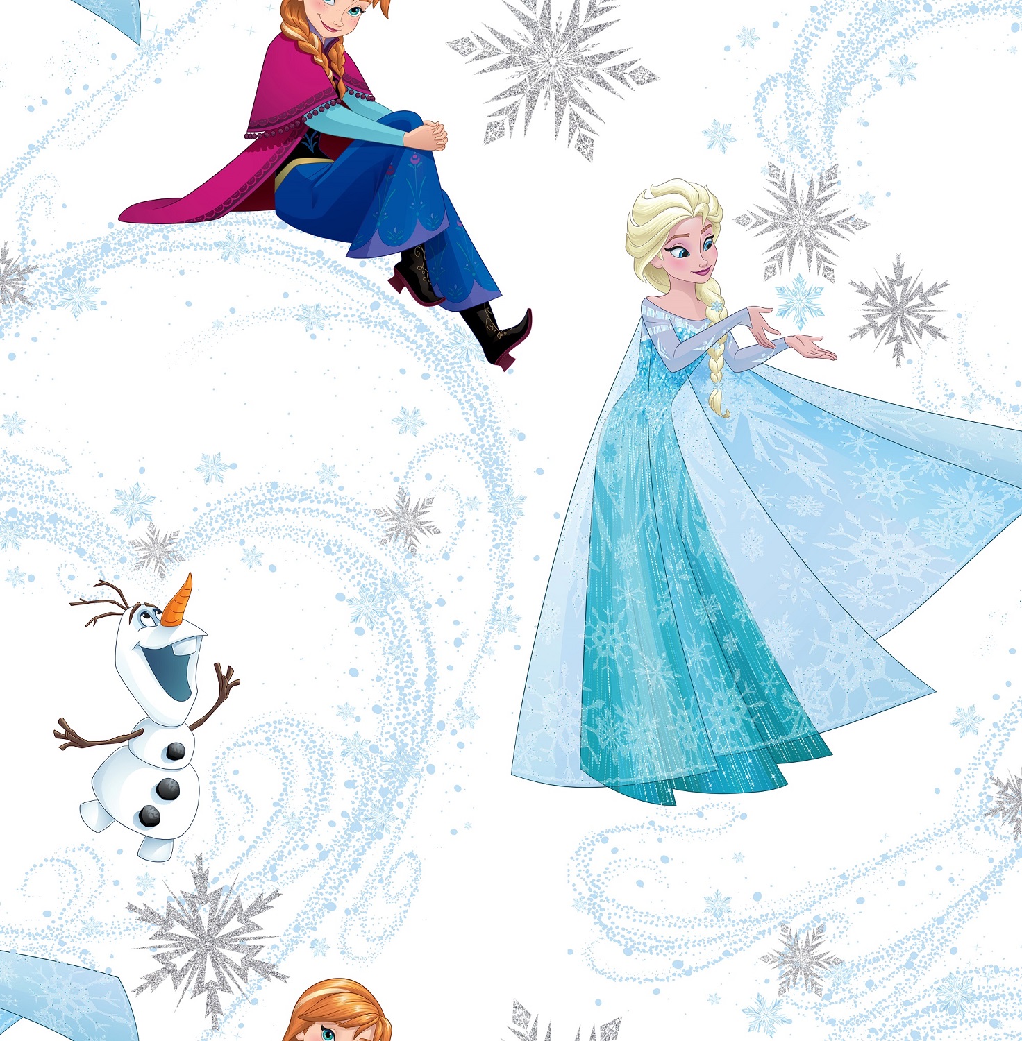 Frozen Anna, Elsa And Olaf Blue Shimmer 2