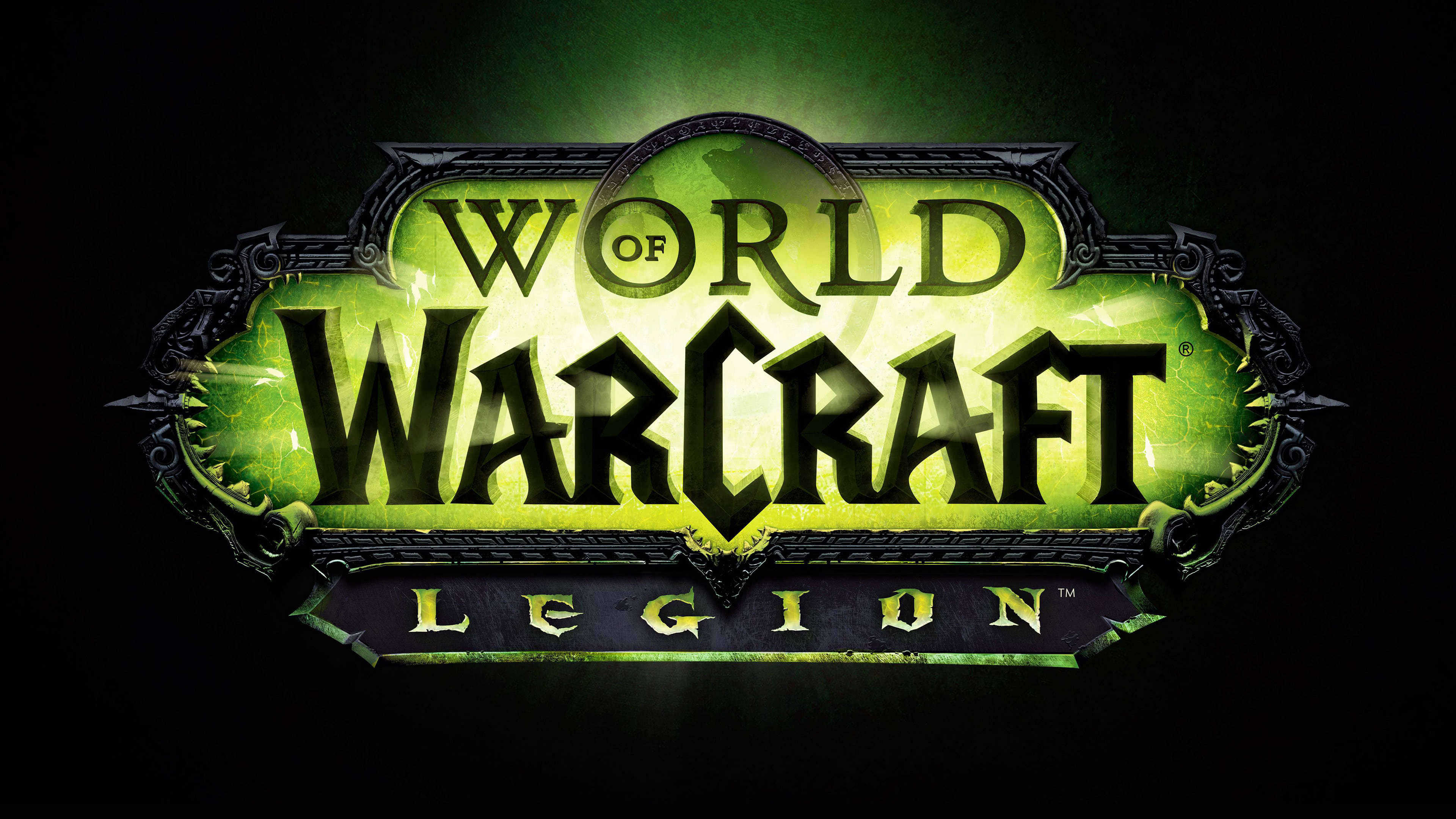 World Of Warcraft Legion Logo UHD 4K Wallpaper