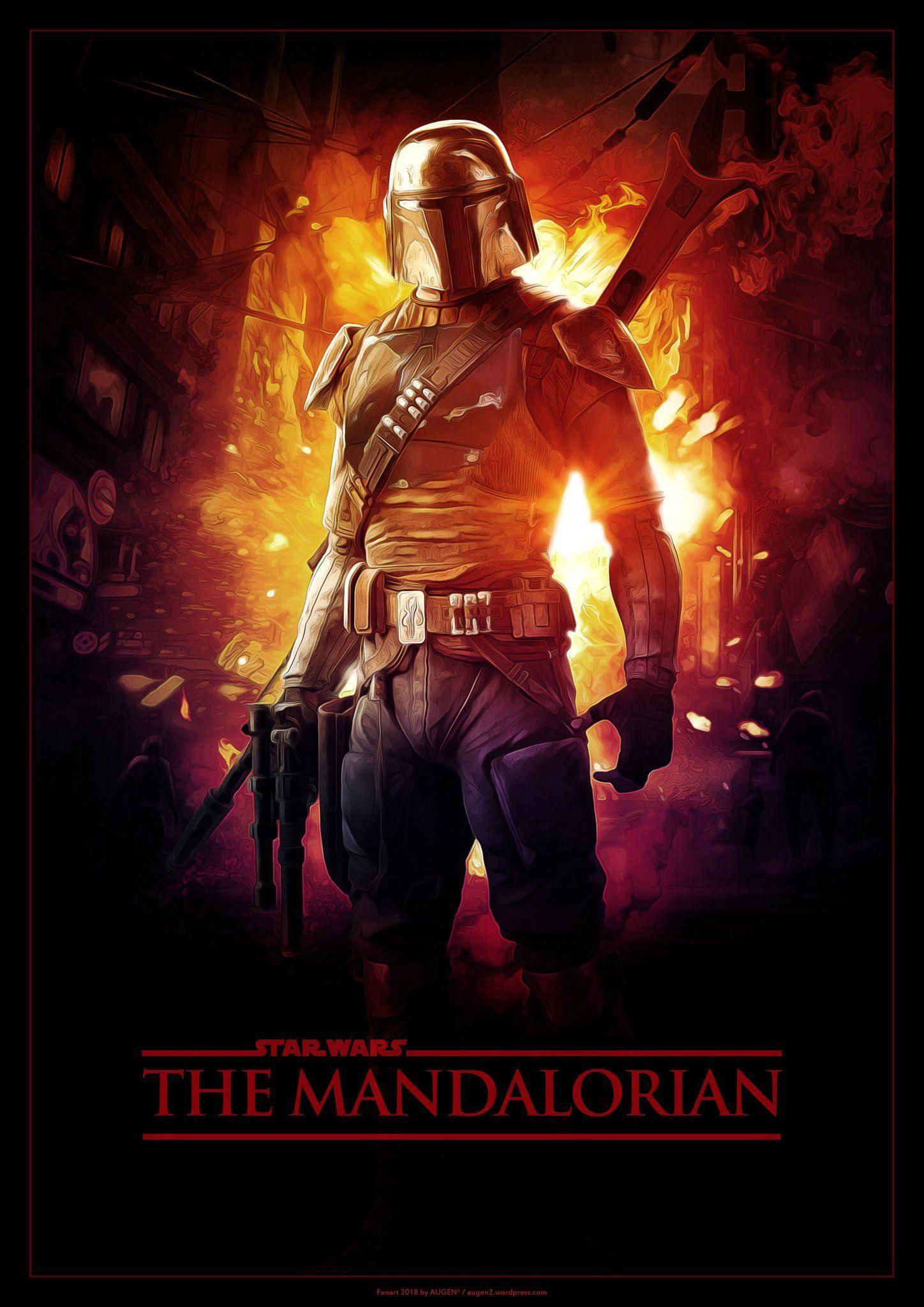 The Mandalorian #starwars Art by augen2.wordpress.com. Star Wars