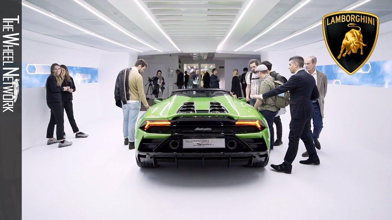 Lamborghini Huracan EVO Spyder at the Milan Design Week
