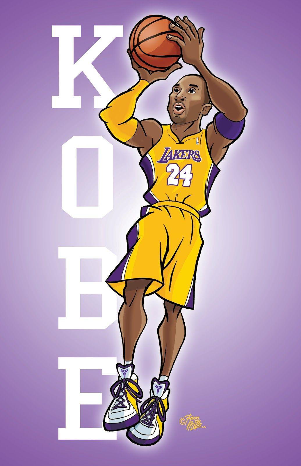 Cartoon Kobe Bryant Wallpapers Wallpaper Cave