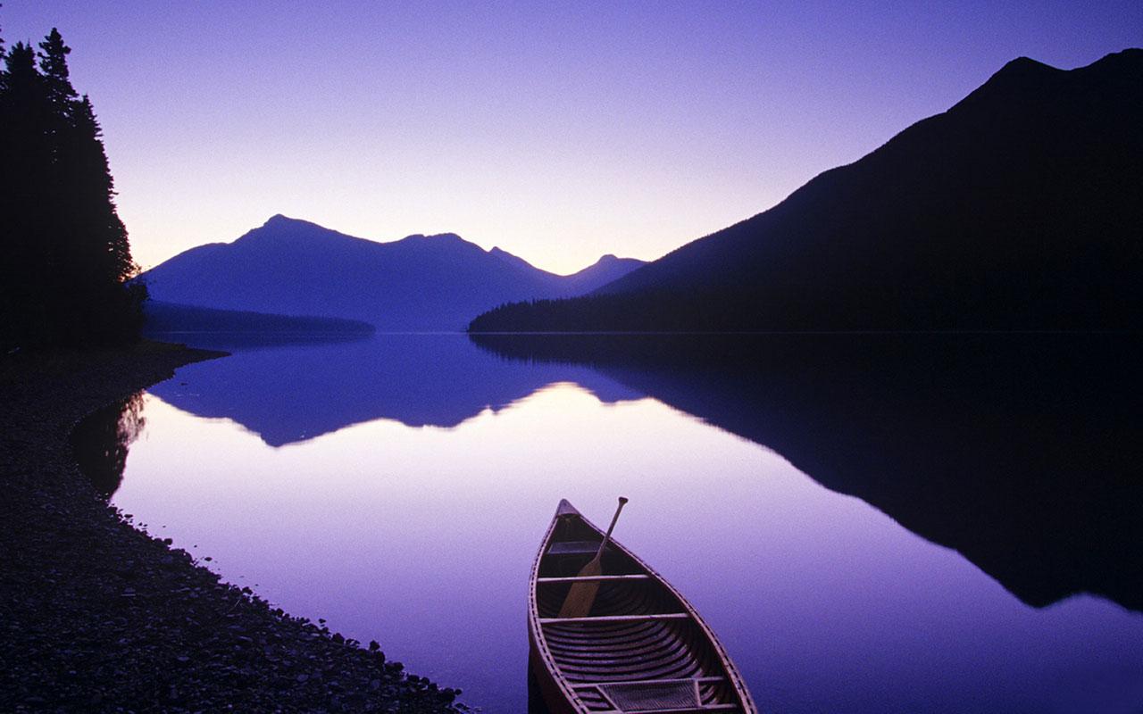Boat Parked In The Beautiful Scenery Wallpaper Lake Chain