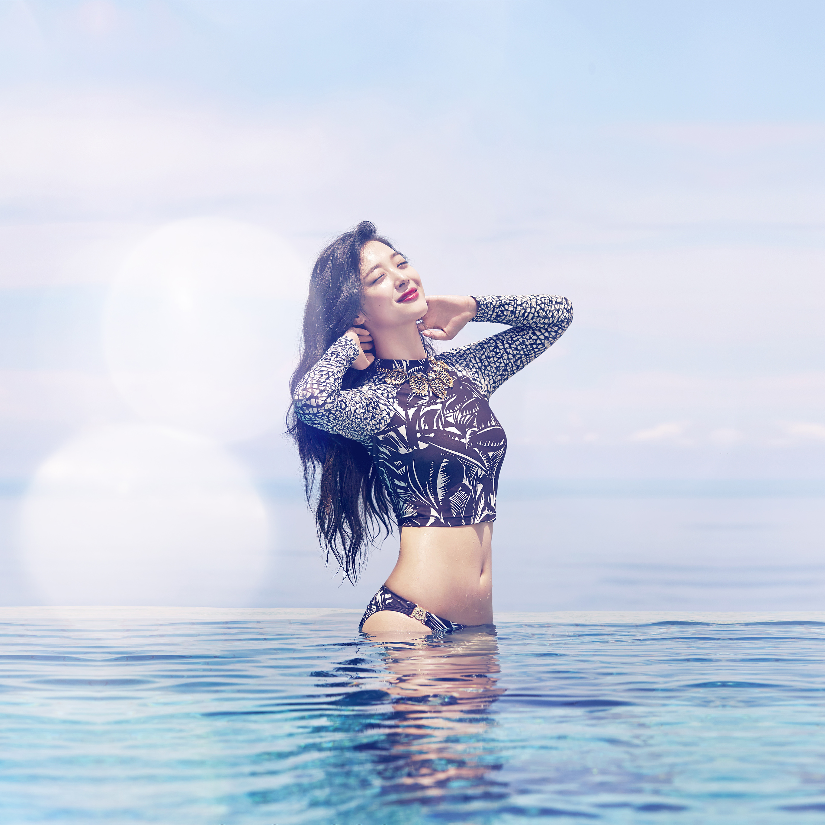 AndroidPapers.co bikini pool kpop idol