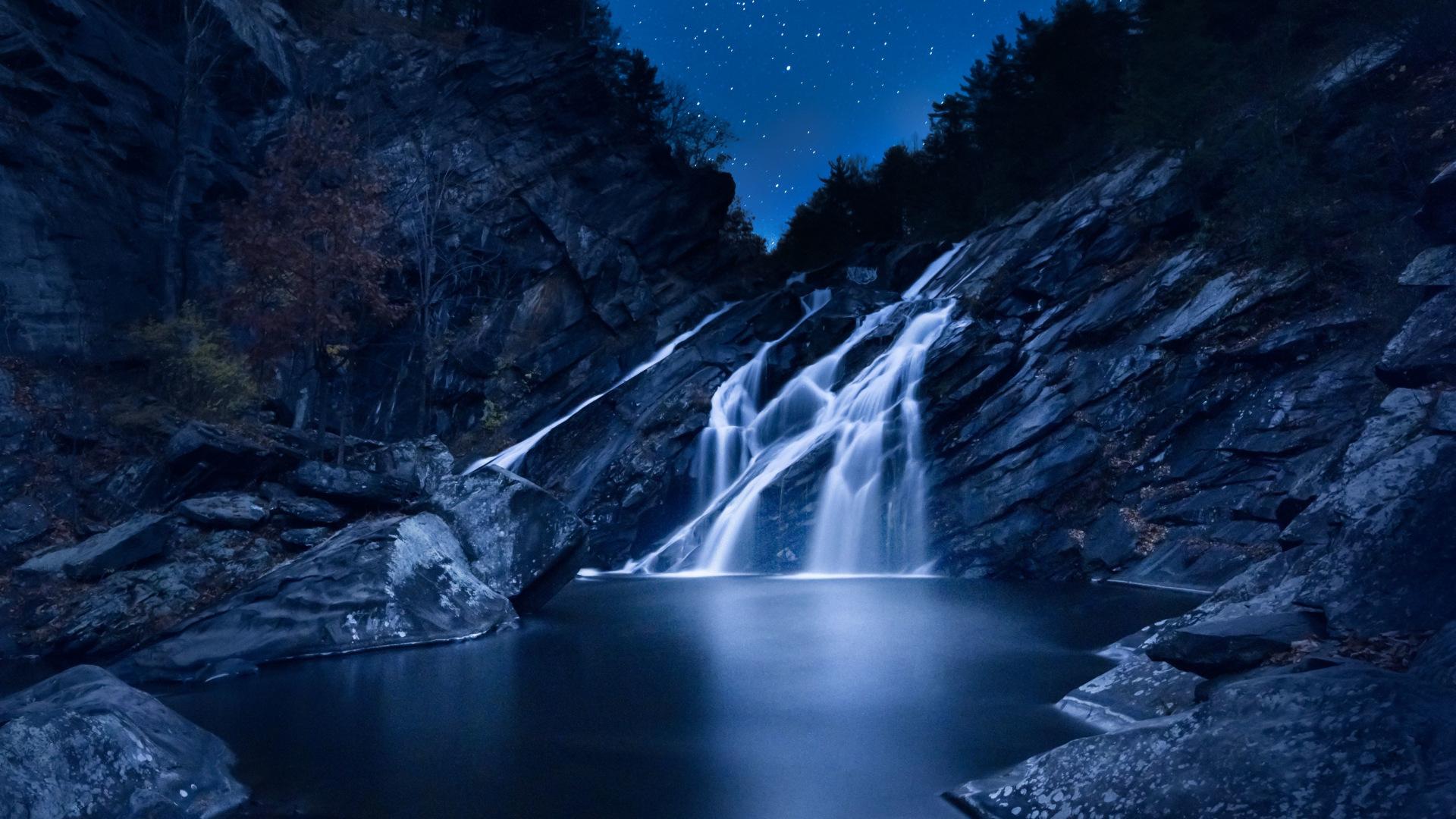 waterfall in night [1920x1080]