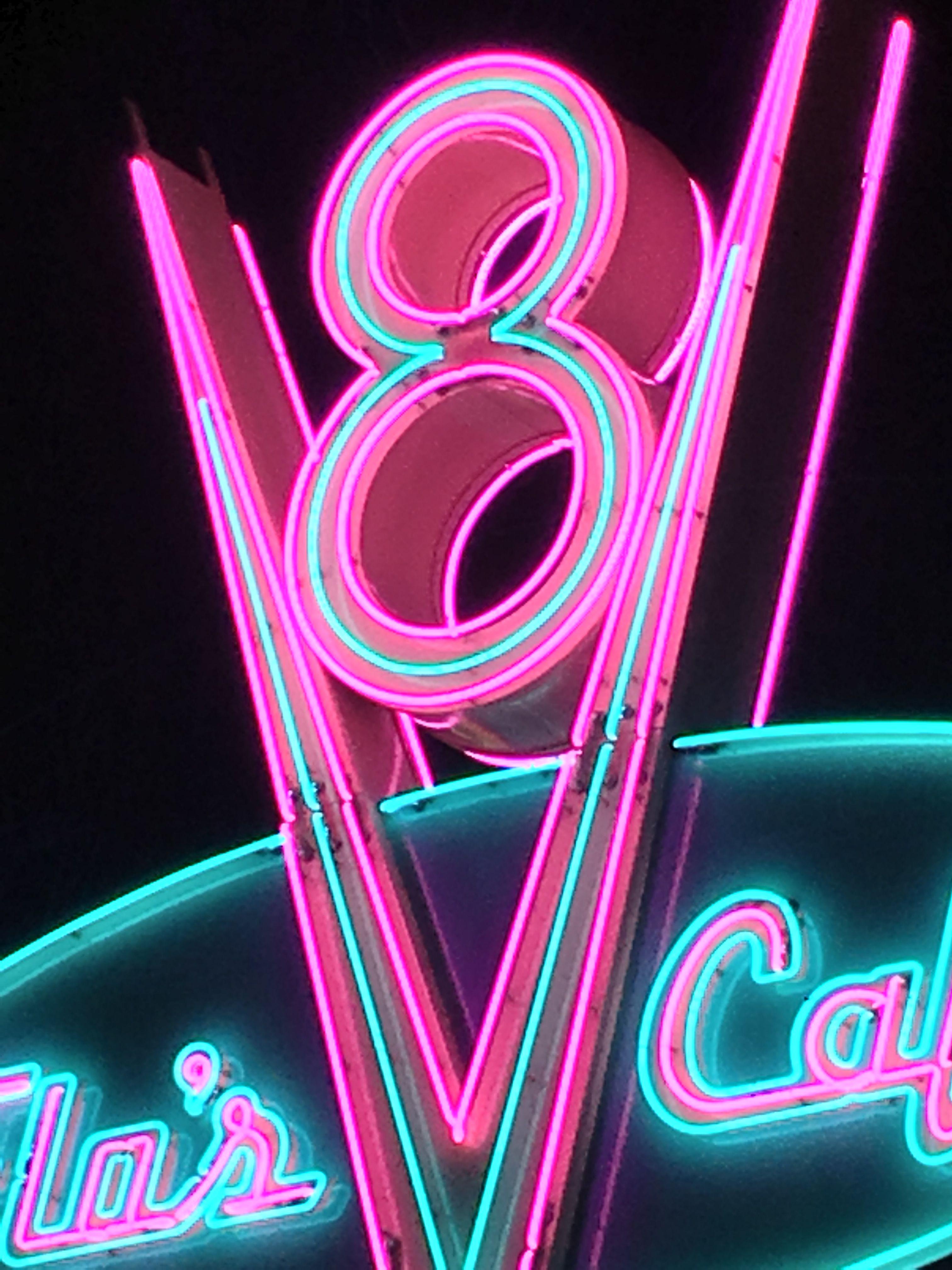 Cafe, aesthetic, 60s aesthetic, 80s aesthetic, neons aesthetic, Retro aesthetic, Aesthetic wallpaper